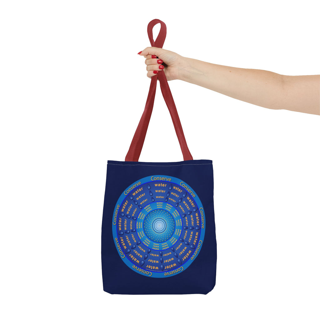 Conserve Water Blue & Gold Tote Bag