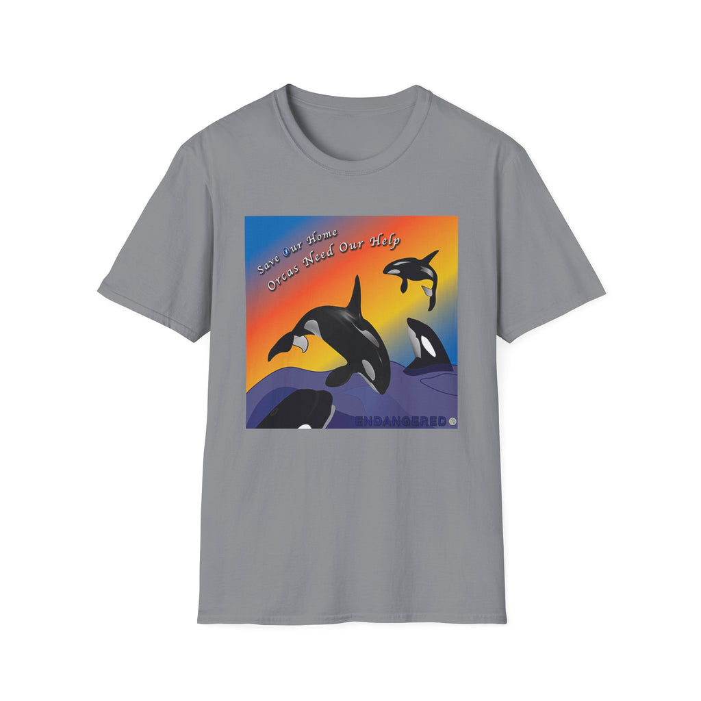 Orca at Play Unisex Softstyle T-Shirt