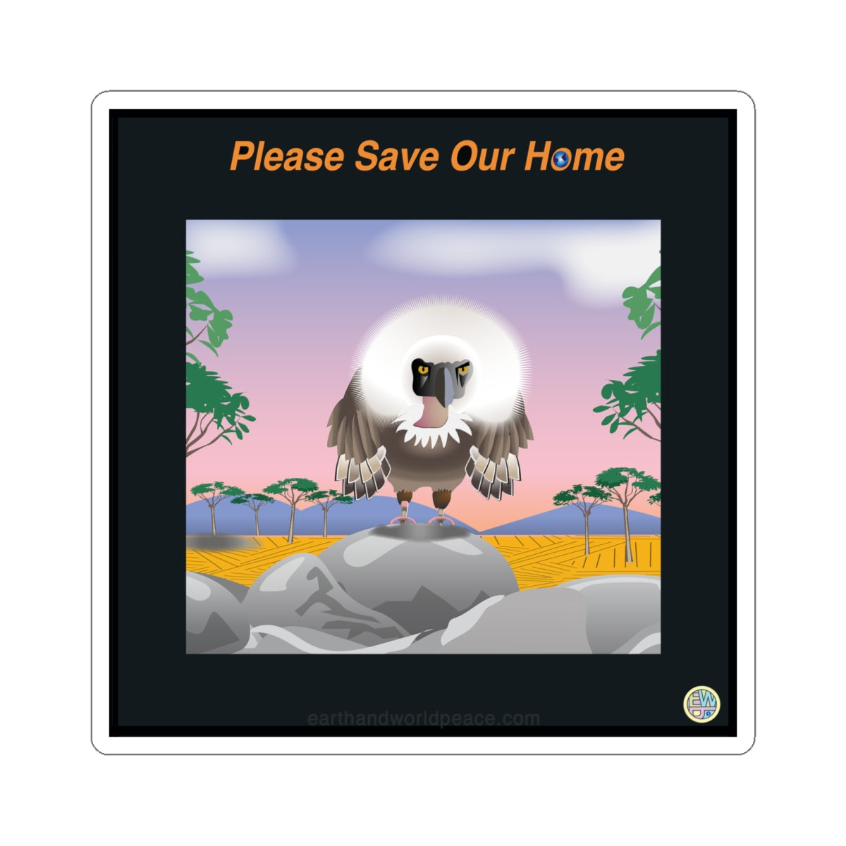 Vulture Sticker Endangered