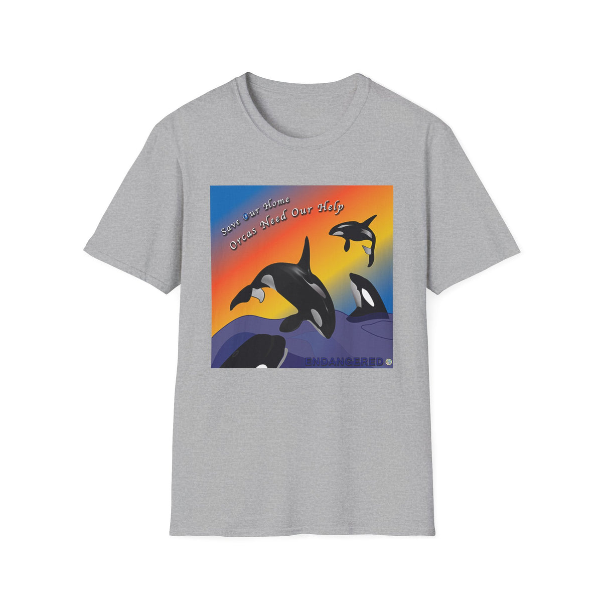 Orca at Play Unisex Softstyle T-Shirt
