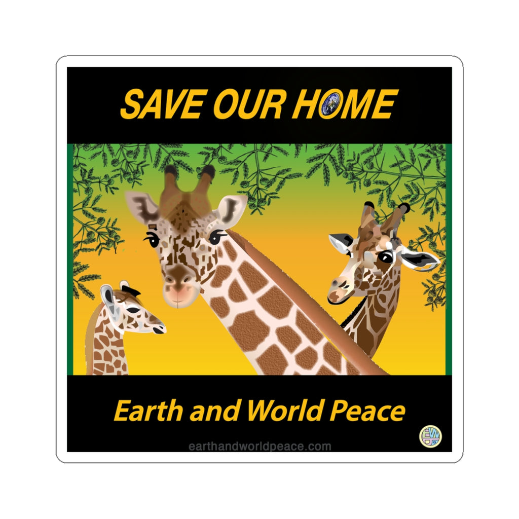 Giraffes Endangered Sticker