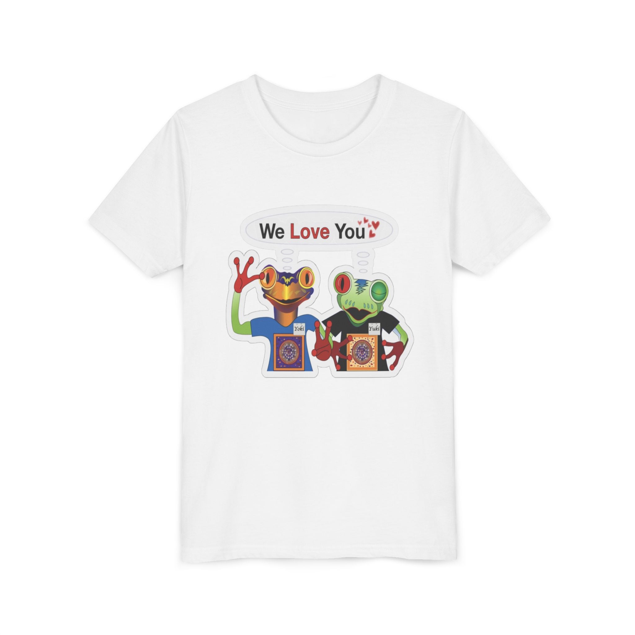 Mc Frogs say "We Love You" Kids Sticker Tee