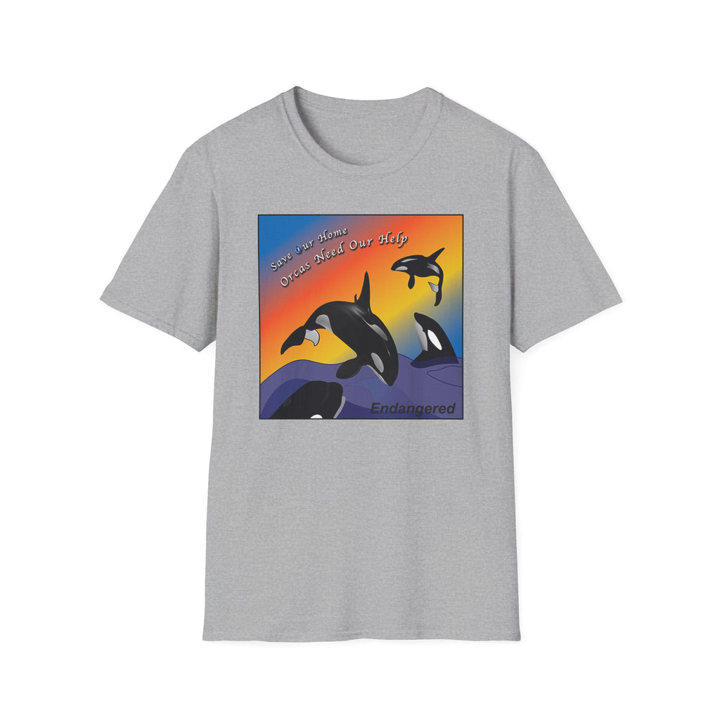 Orca at Play Unisex Softstyle T-Shirt