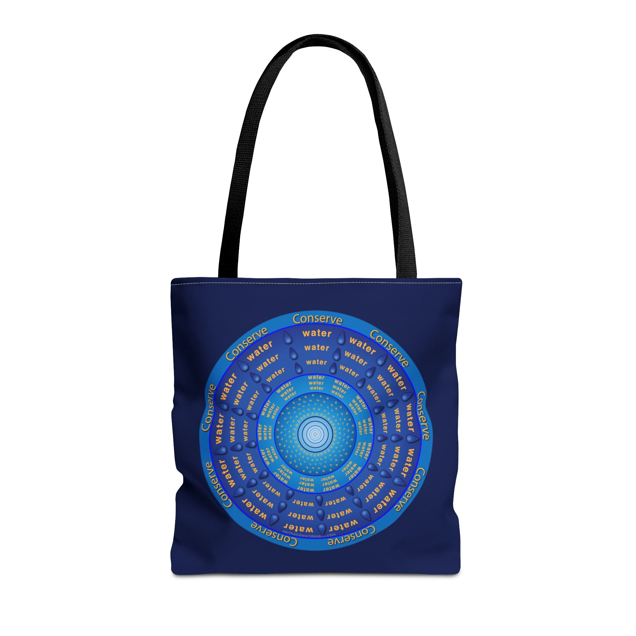 Conserve Water Blue & Gold Tote Bag
