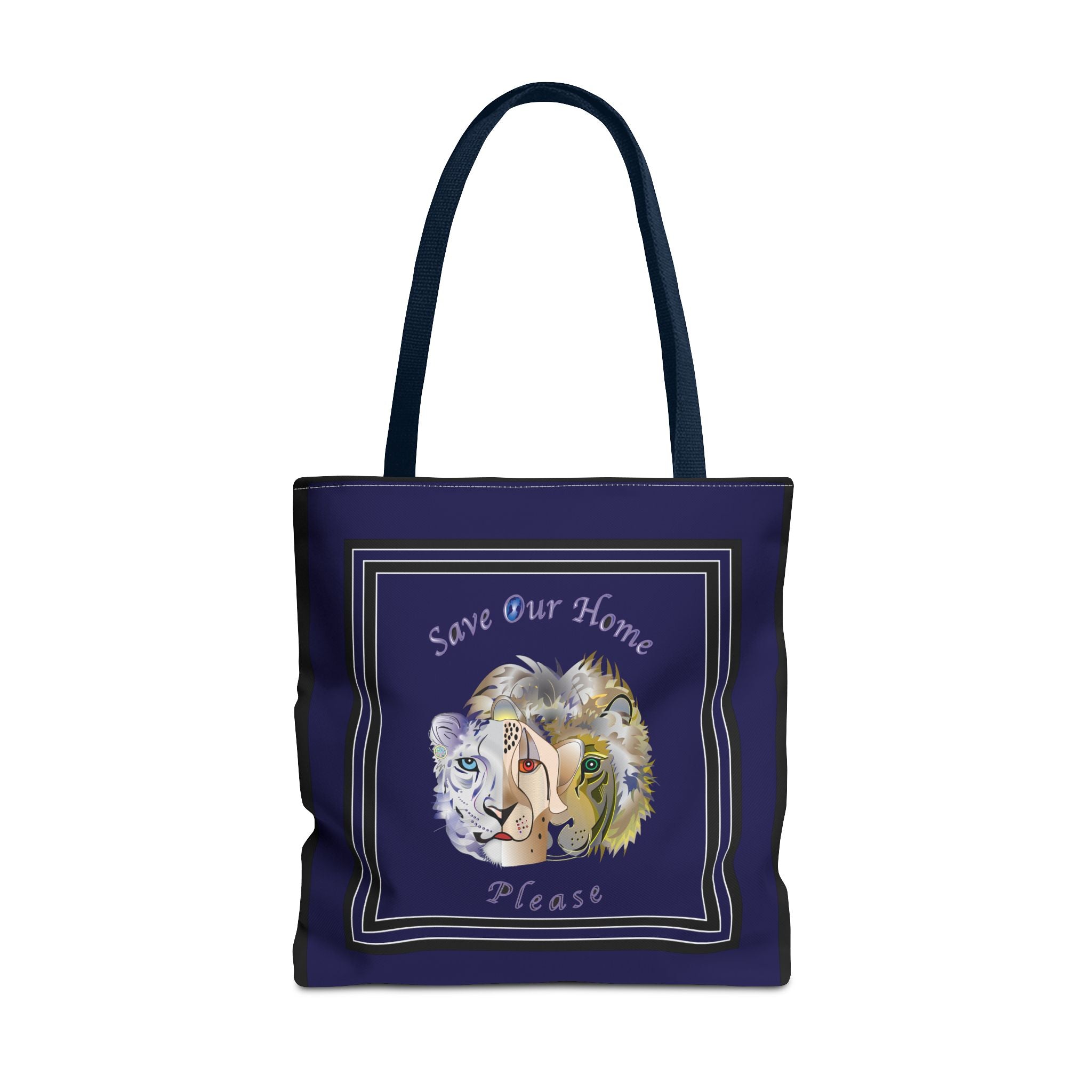 Tote Bag - Snow Leopard, Cheetah, Lion Squared