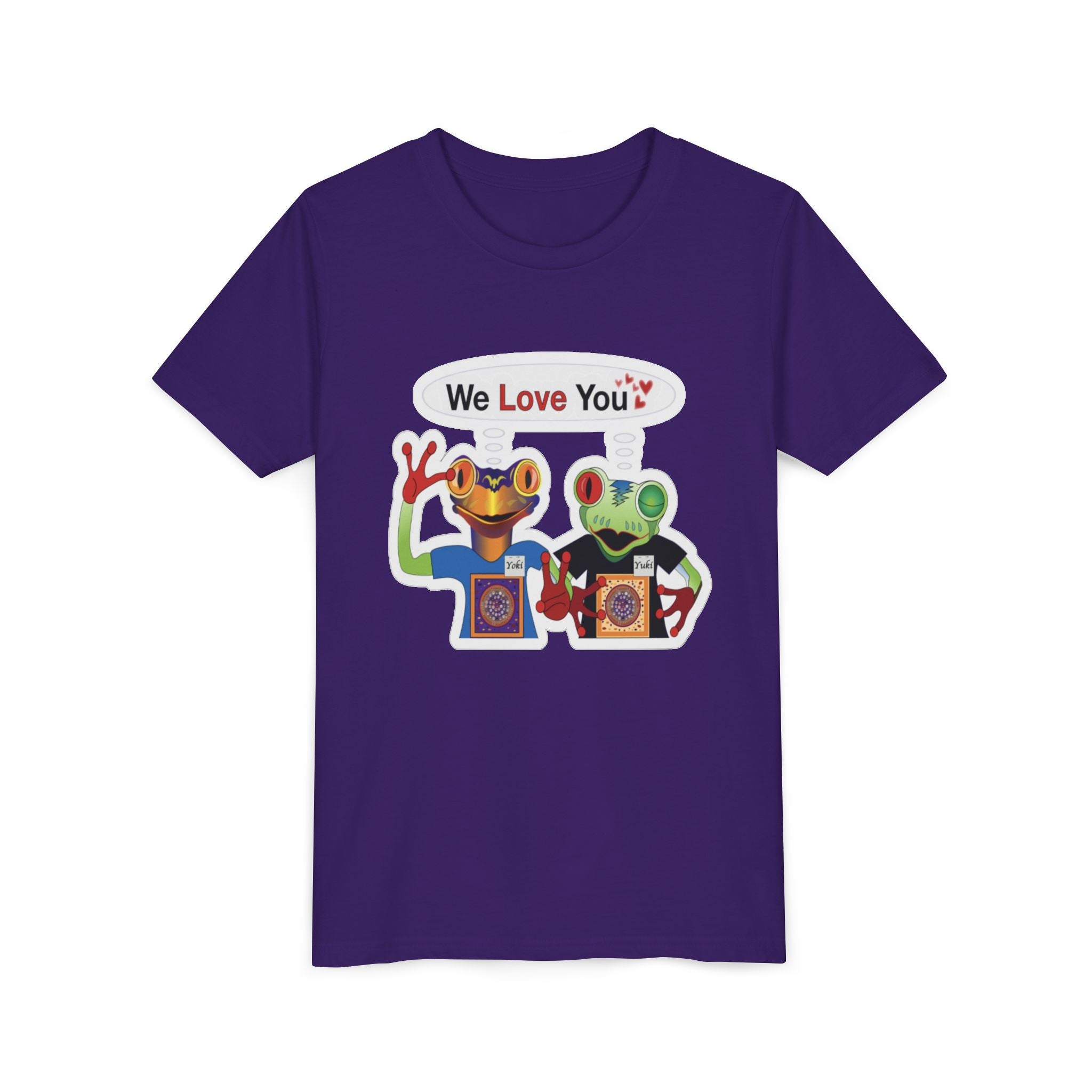Mc Frogs say "We Love You" Kids Sticker Tee