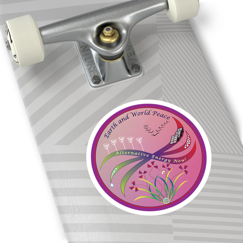 Sticker: Alternative Energy and Flowers