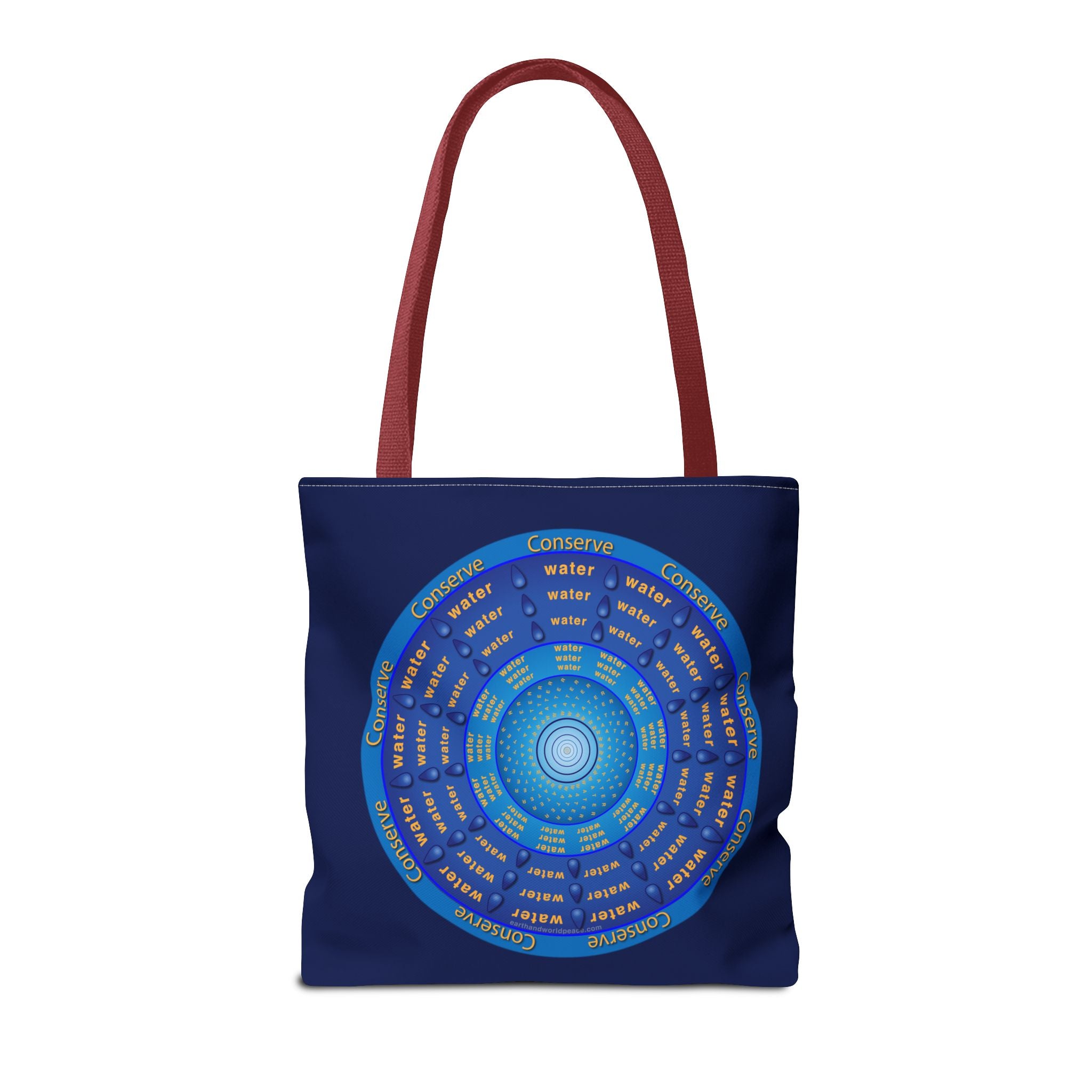 Conserve Water Blue & Gold Tote Bag