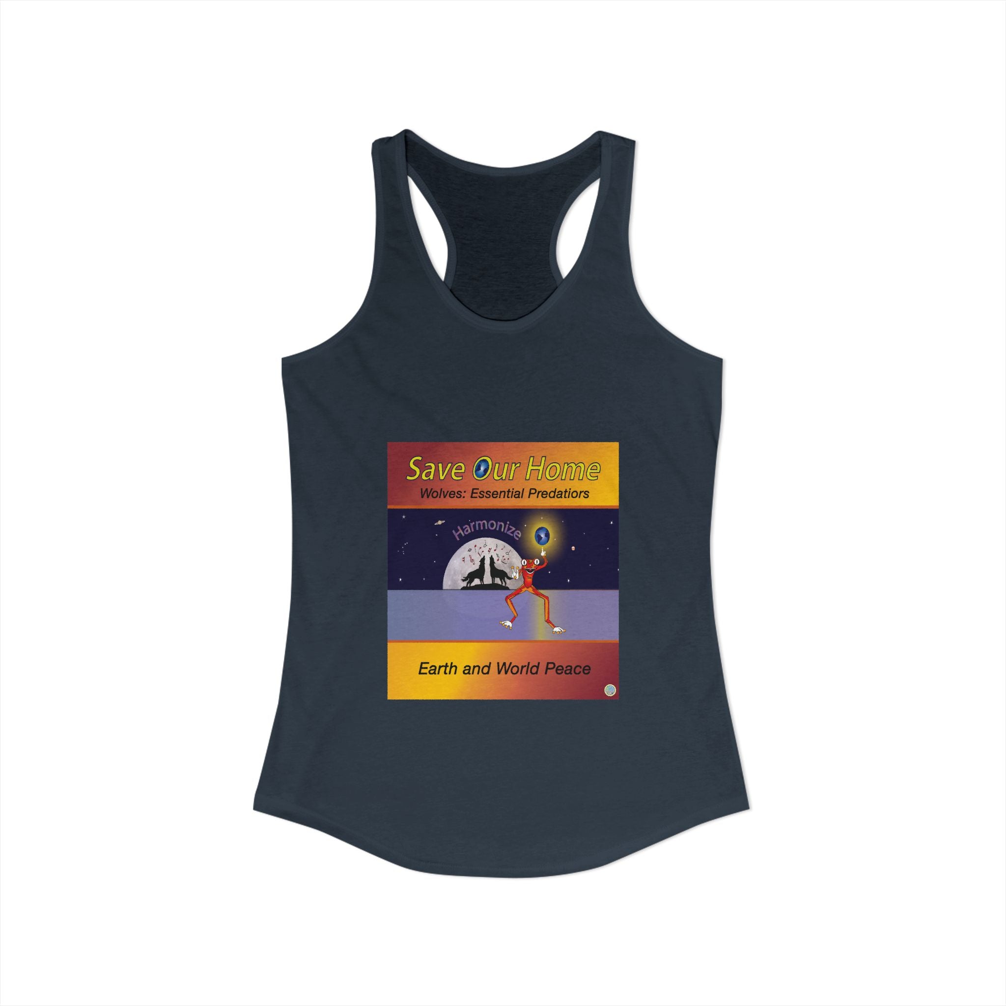 Frog and Wolves Harmonize Racerback Tank