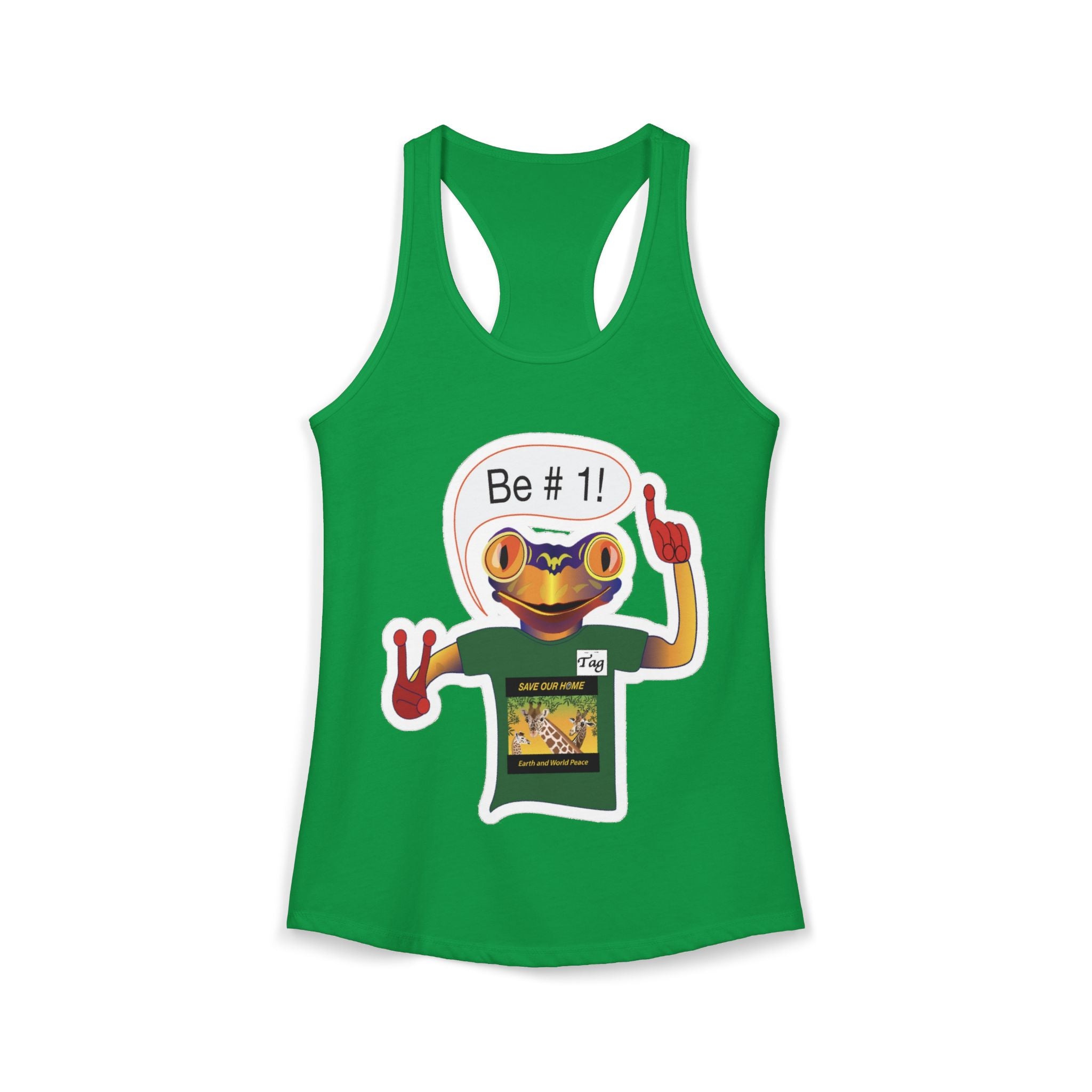 Frog Sticker Tank Tops Be # 1