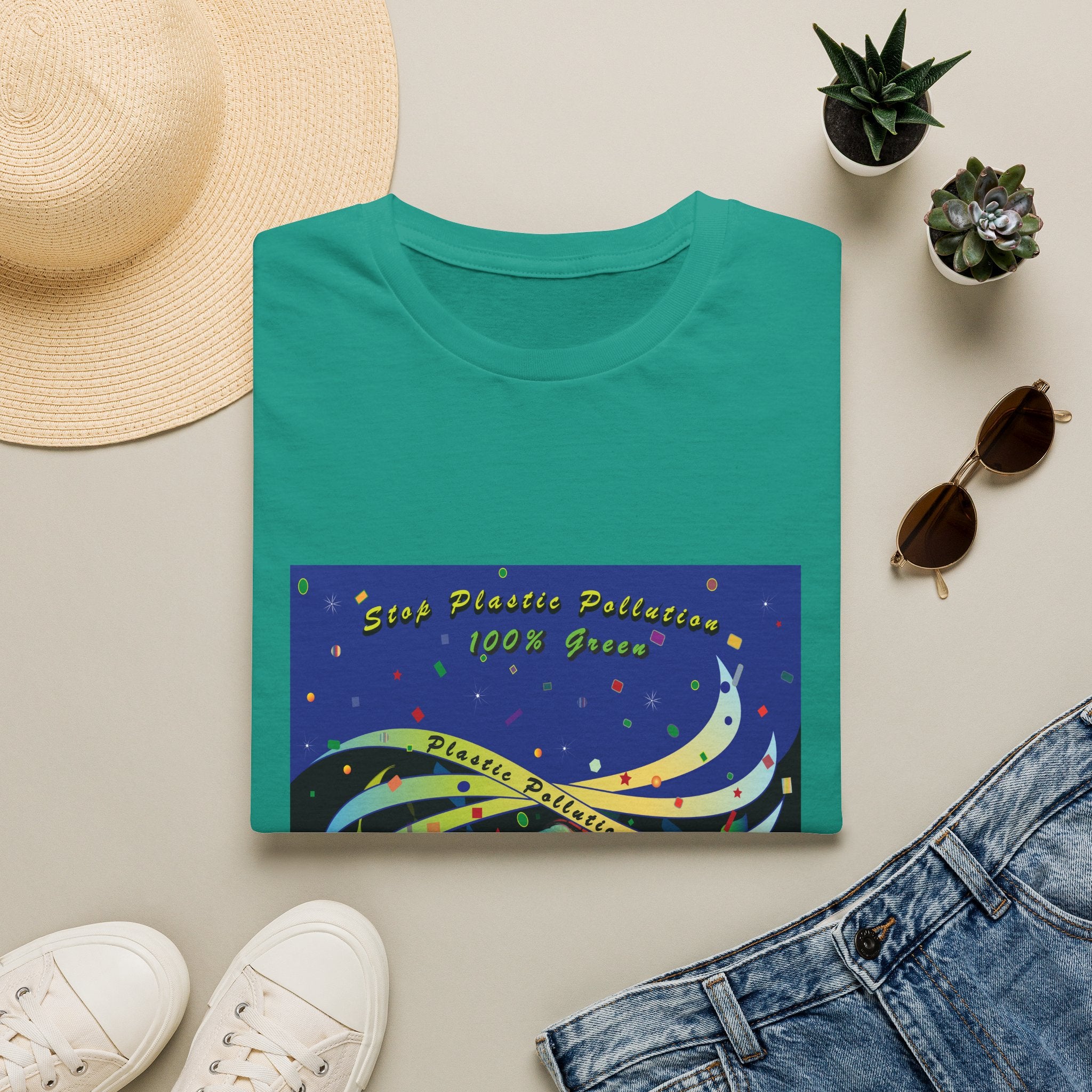 Stop Plastic Pollution Unisex Softstyle T-Shirt