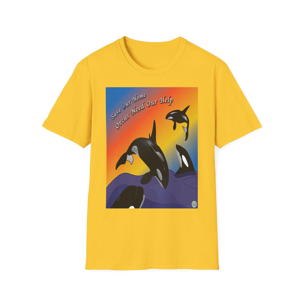 Orca at Play Unisex Softstyle T-Shirt