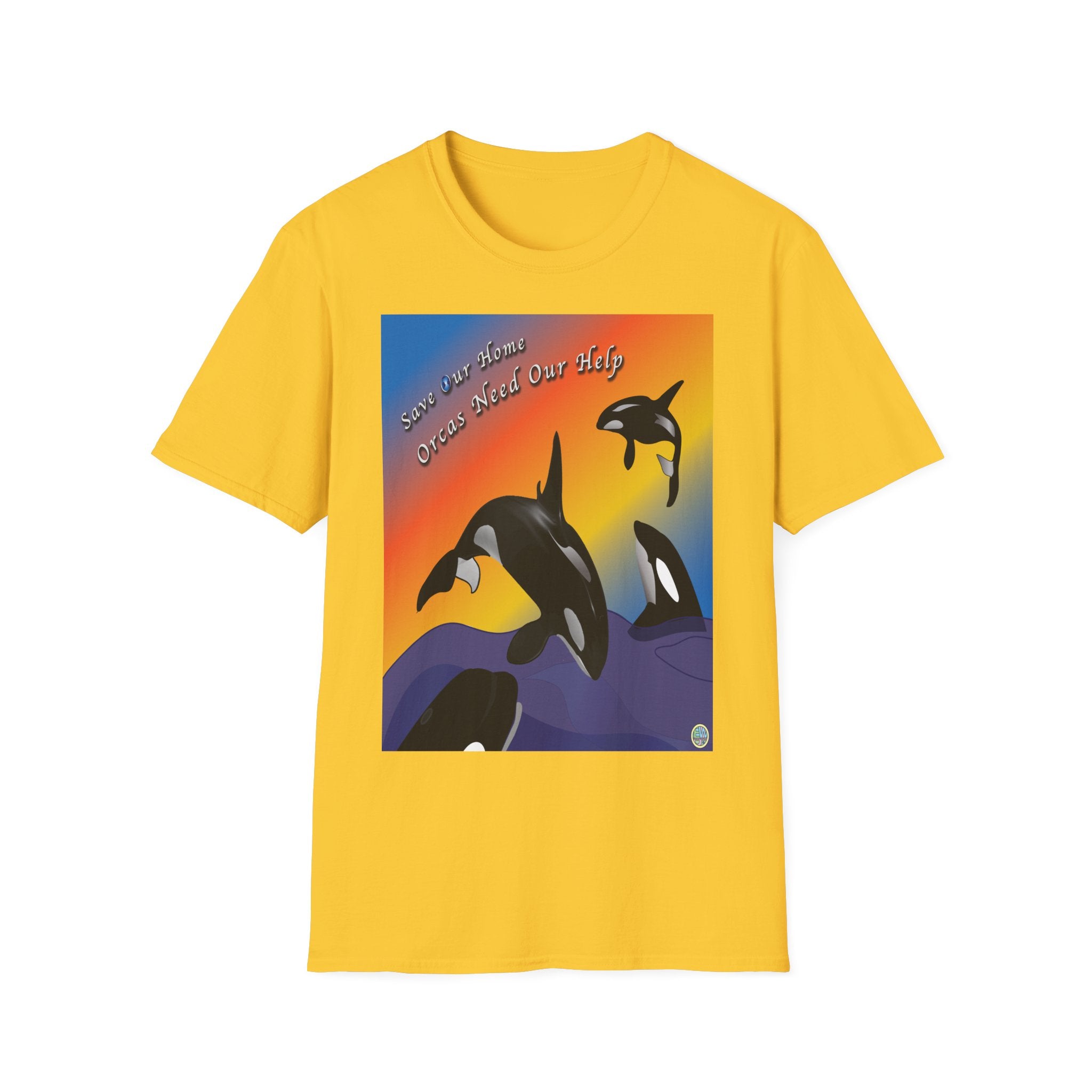 Orca at Play Unisex Softstyle T-Shirt