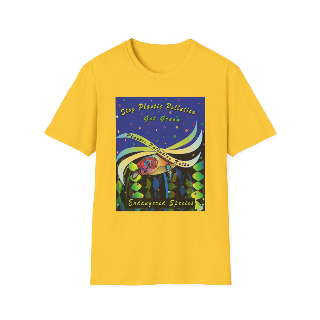 Plastic Pollution Sea Turtle Softstyle T-Shirt