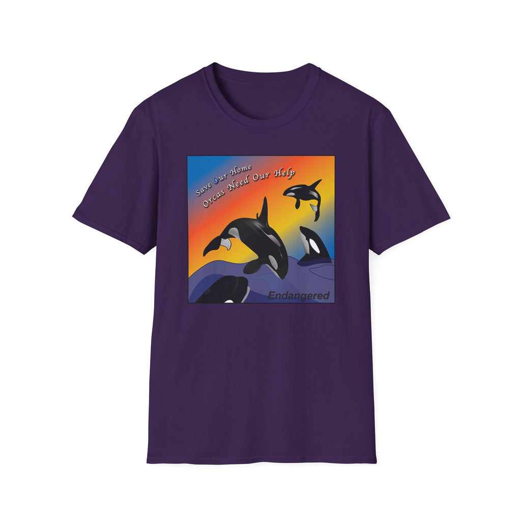 Orca at Play Unisex Softstyle T-Shirt