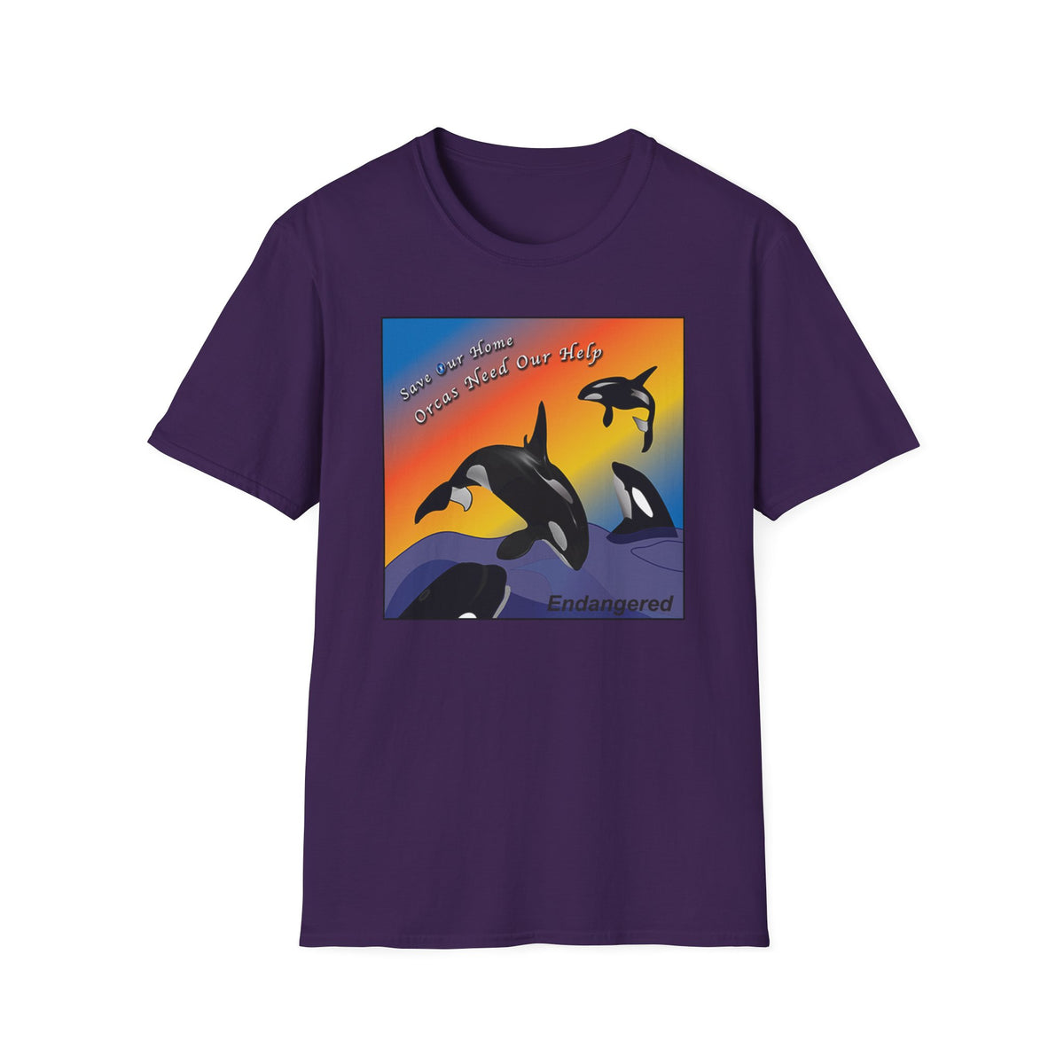 Orca at Play Unisex Softstyle T-Shirt