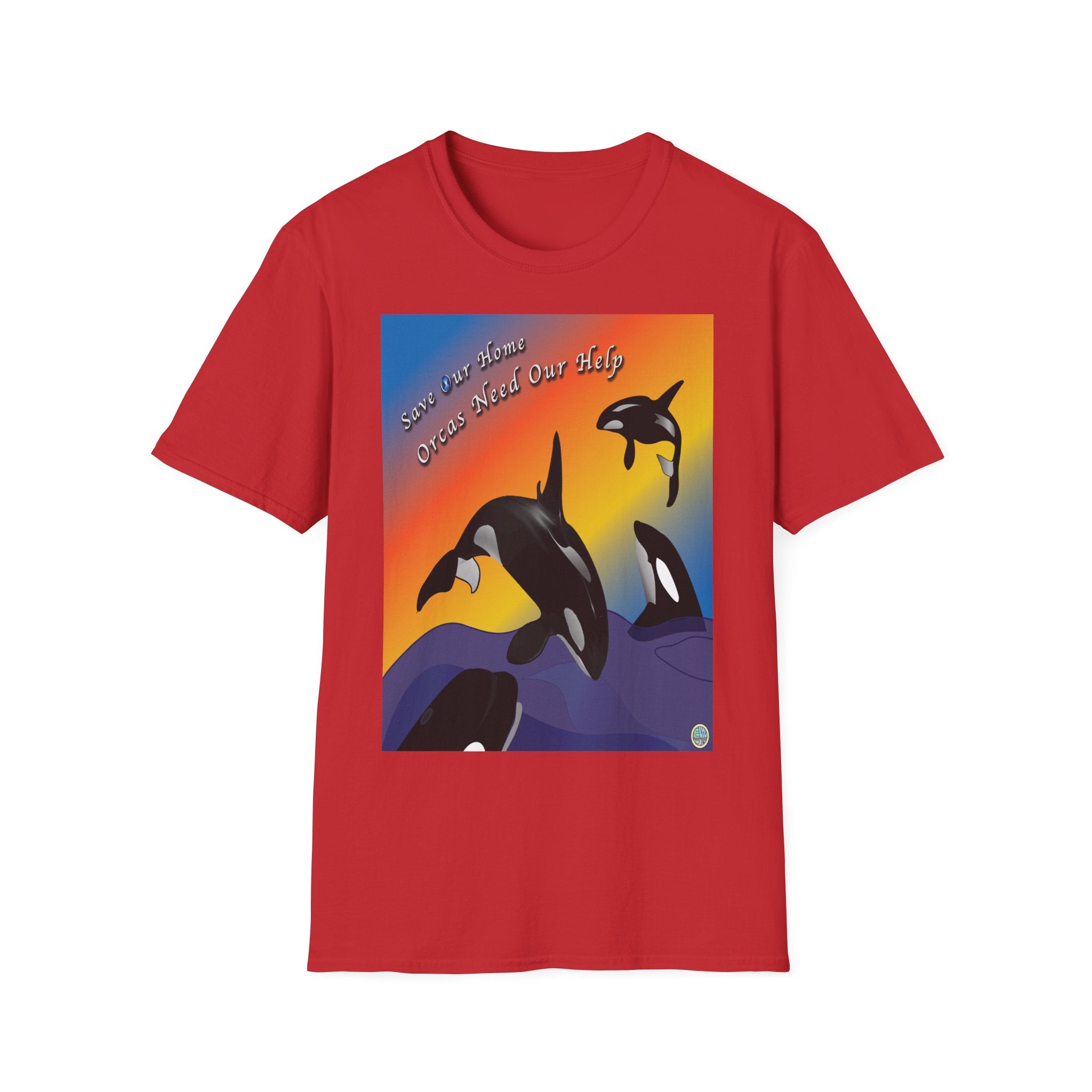 Orca at Play Unisex Softstyle T-Shirt