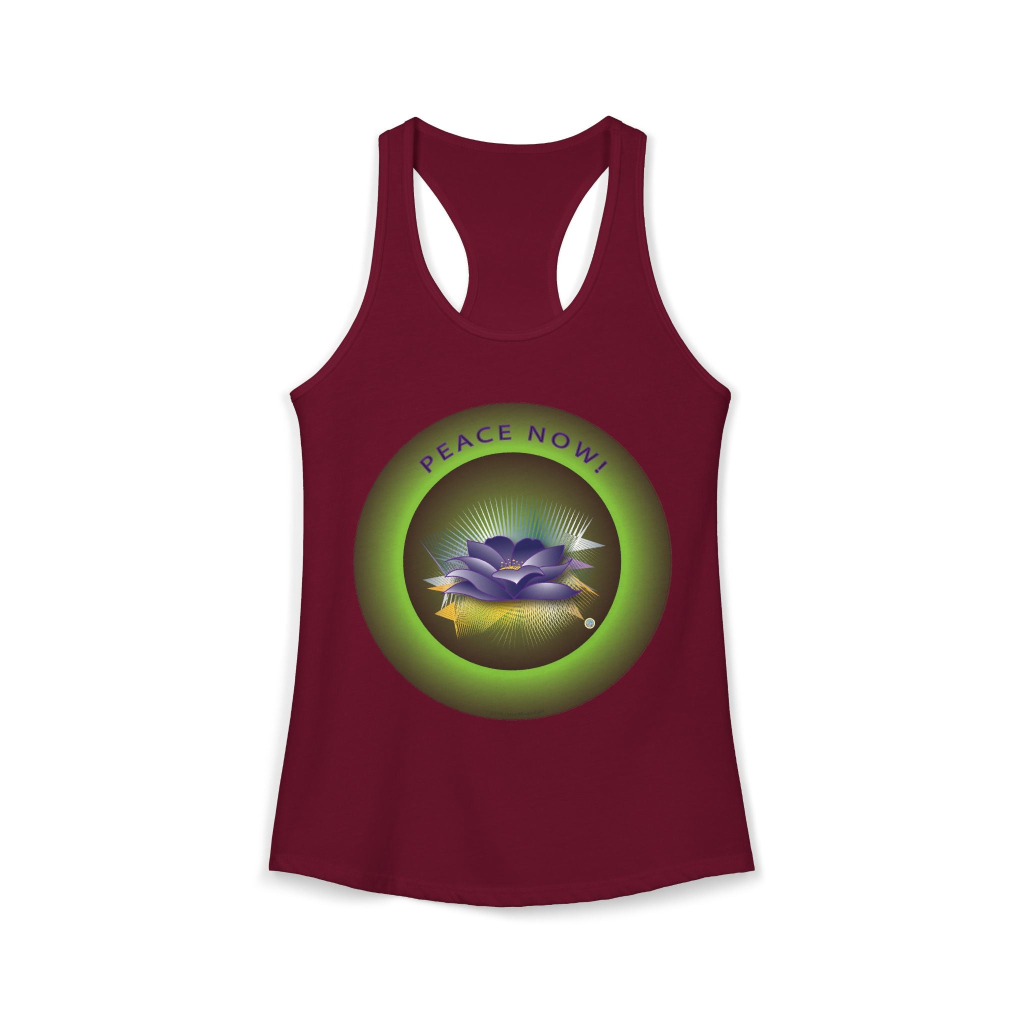 Lotus and Green Peace Racerback Tank