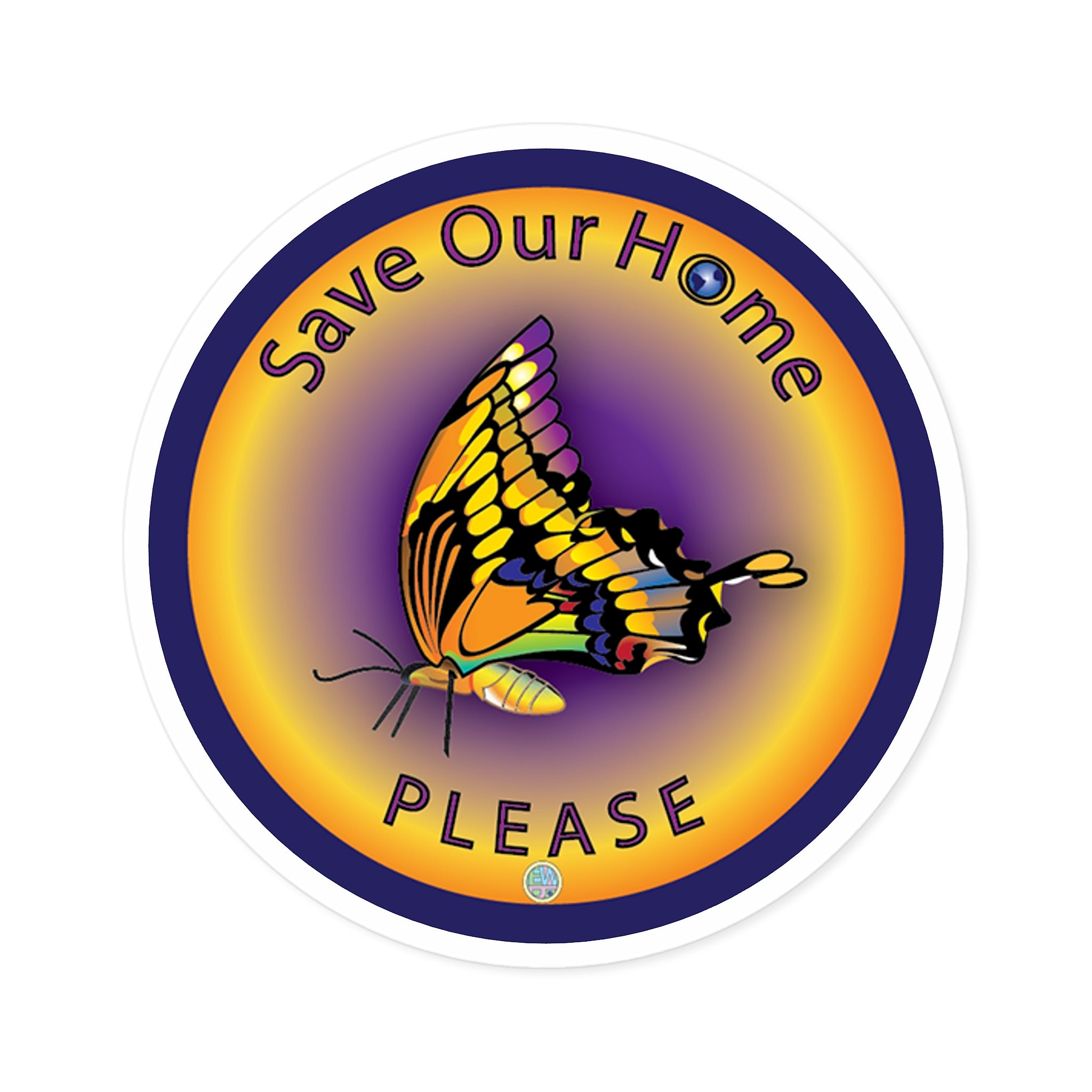 Butterfly Beautiful Round Sticker