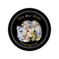 Big Cat Trio Blue Round Sticker