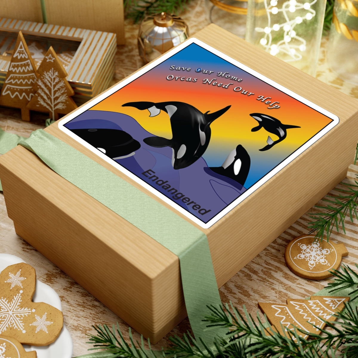Orcas Endangered Sticker