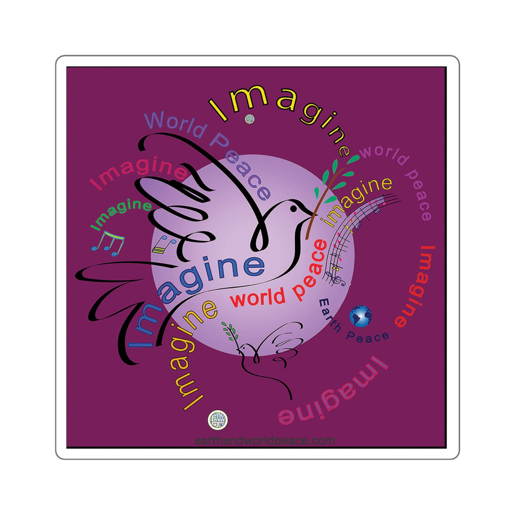 Imagine World Peace 2 Dove Sticker