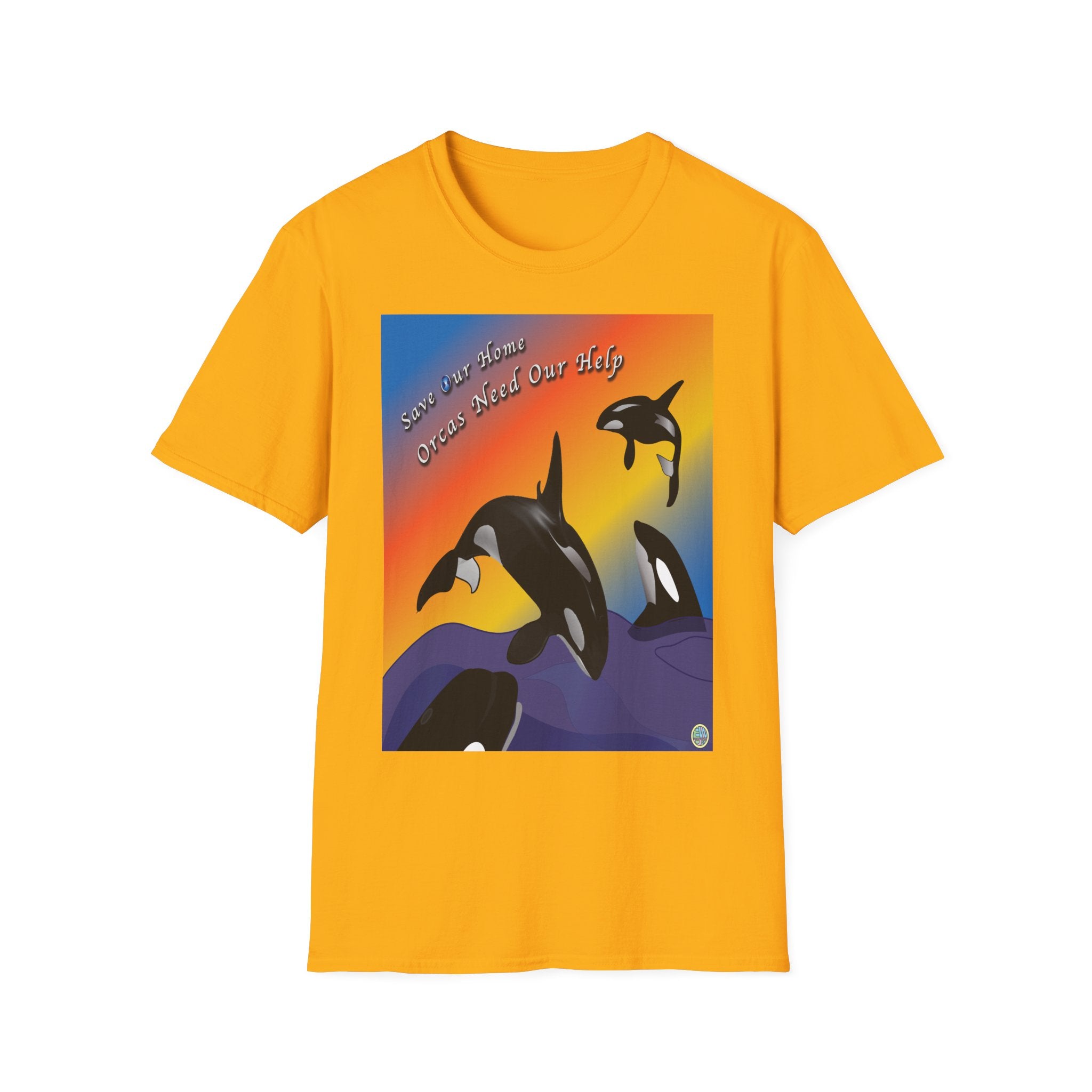 Orca at Play Unisex Softstyle T-Shirt
