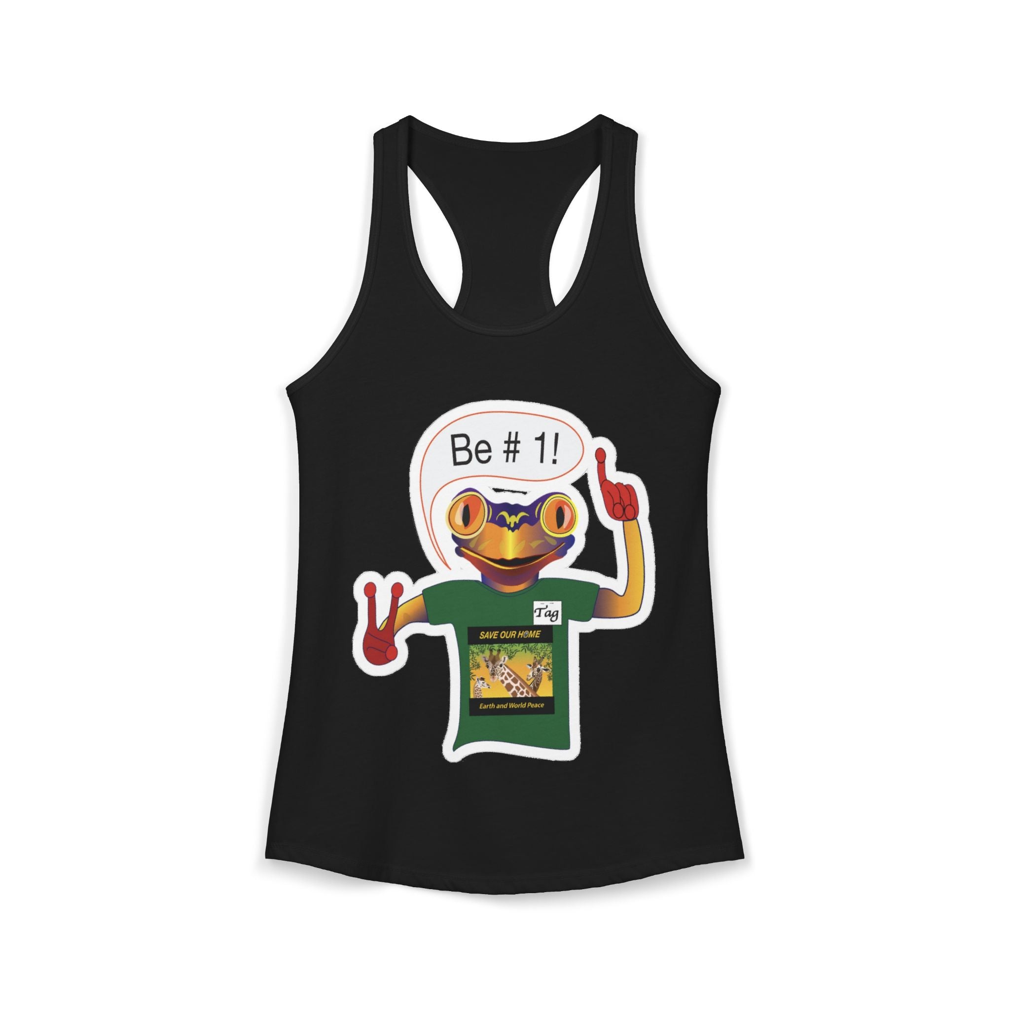 Frog Sticker Tank Tops Be # 1