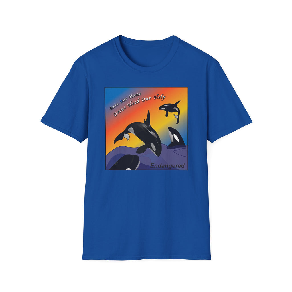 Orca at Play Unisex Softstyle T-Shirt