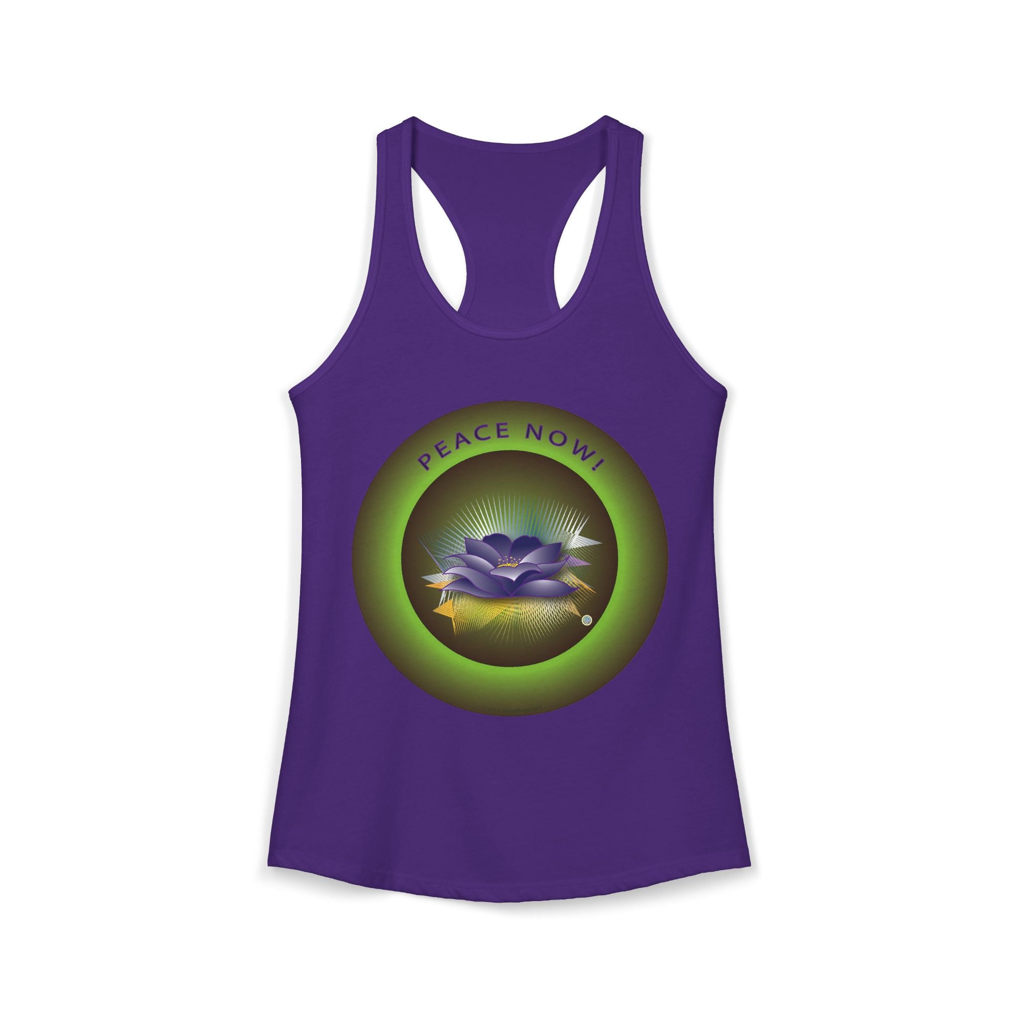 Lotus and Green Peace Racerback Tank