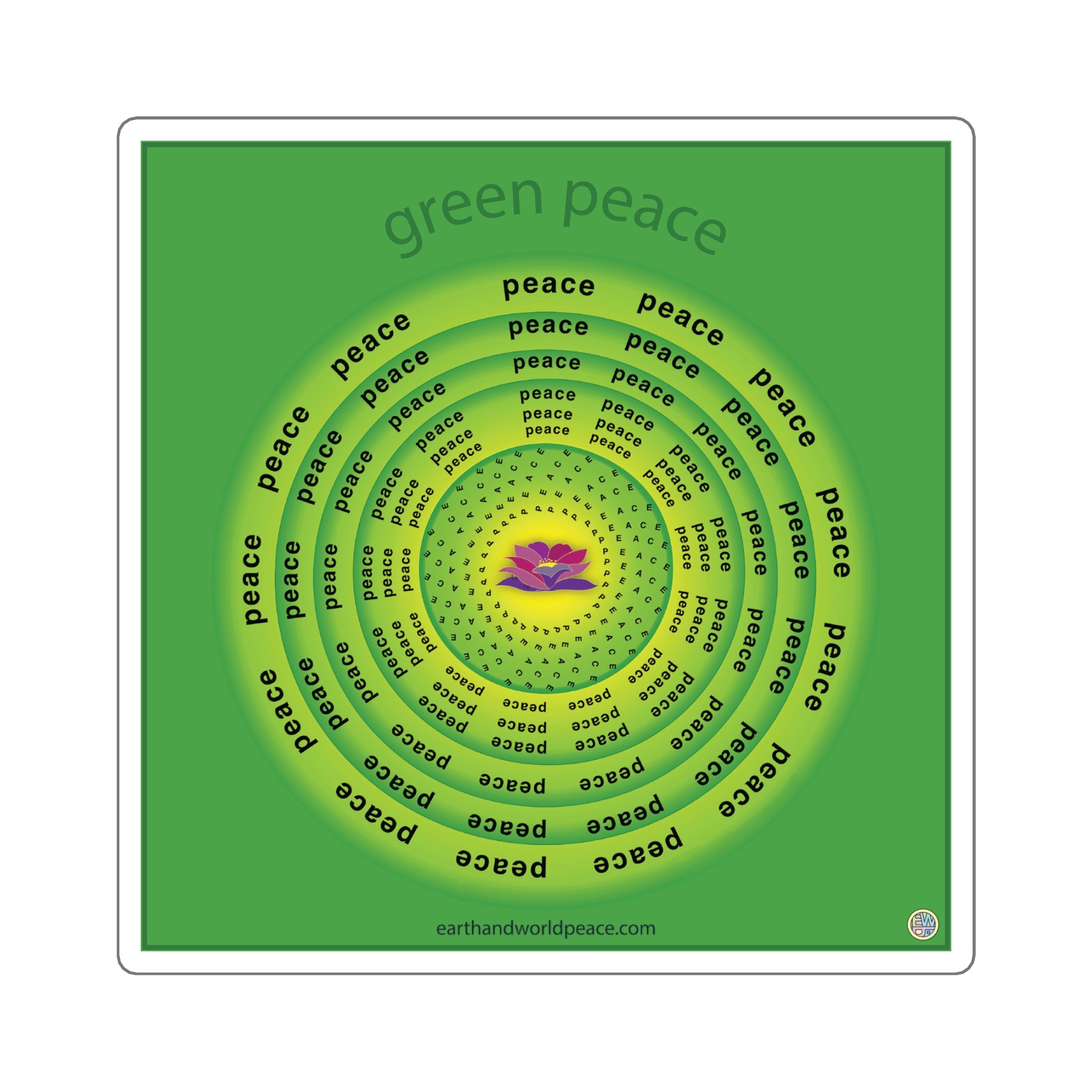 Green Peace Sticker