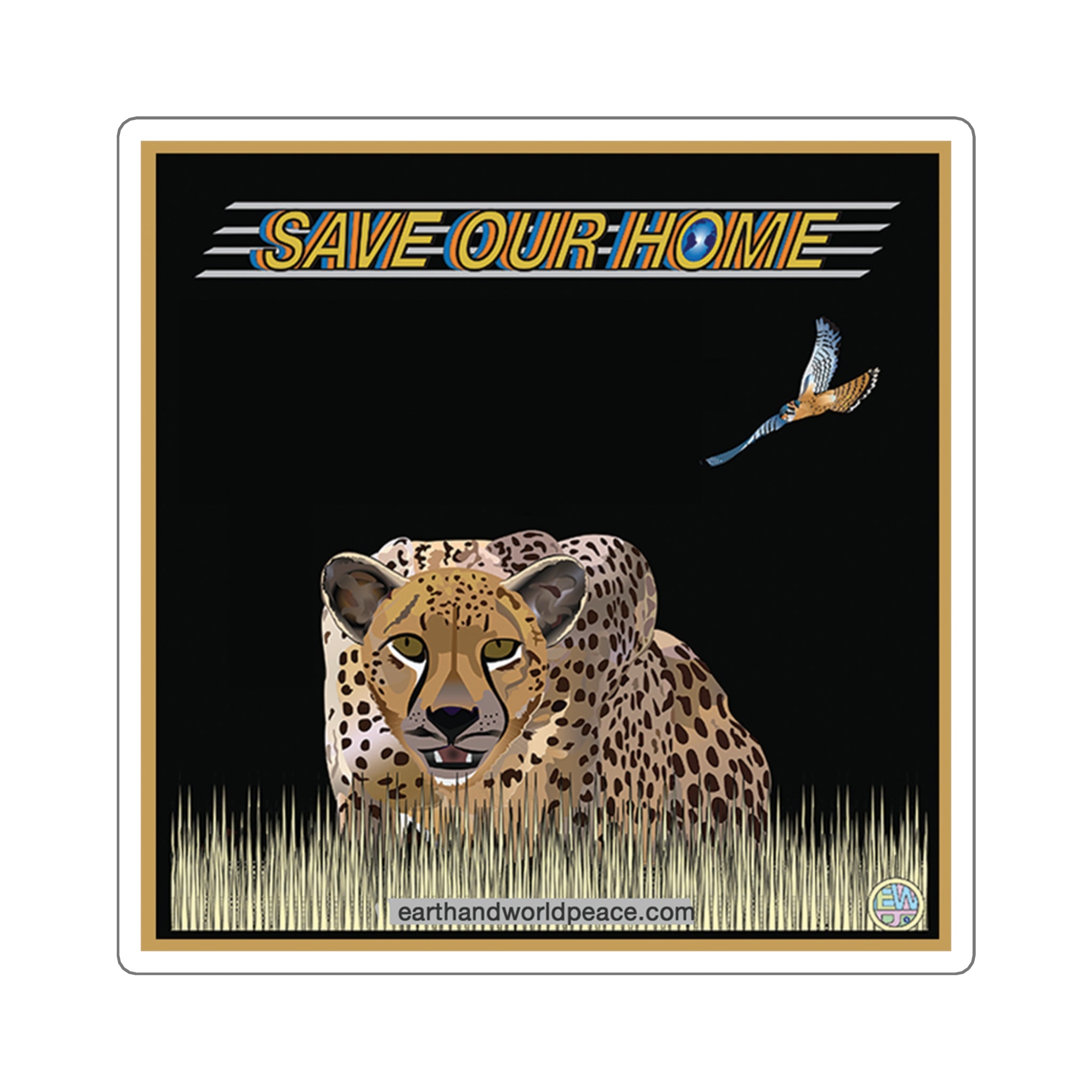 Cheeta 3" Sticker