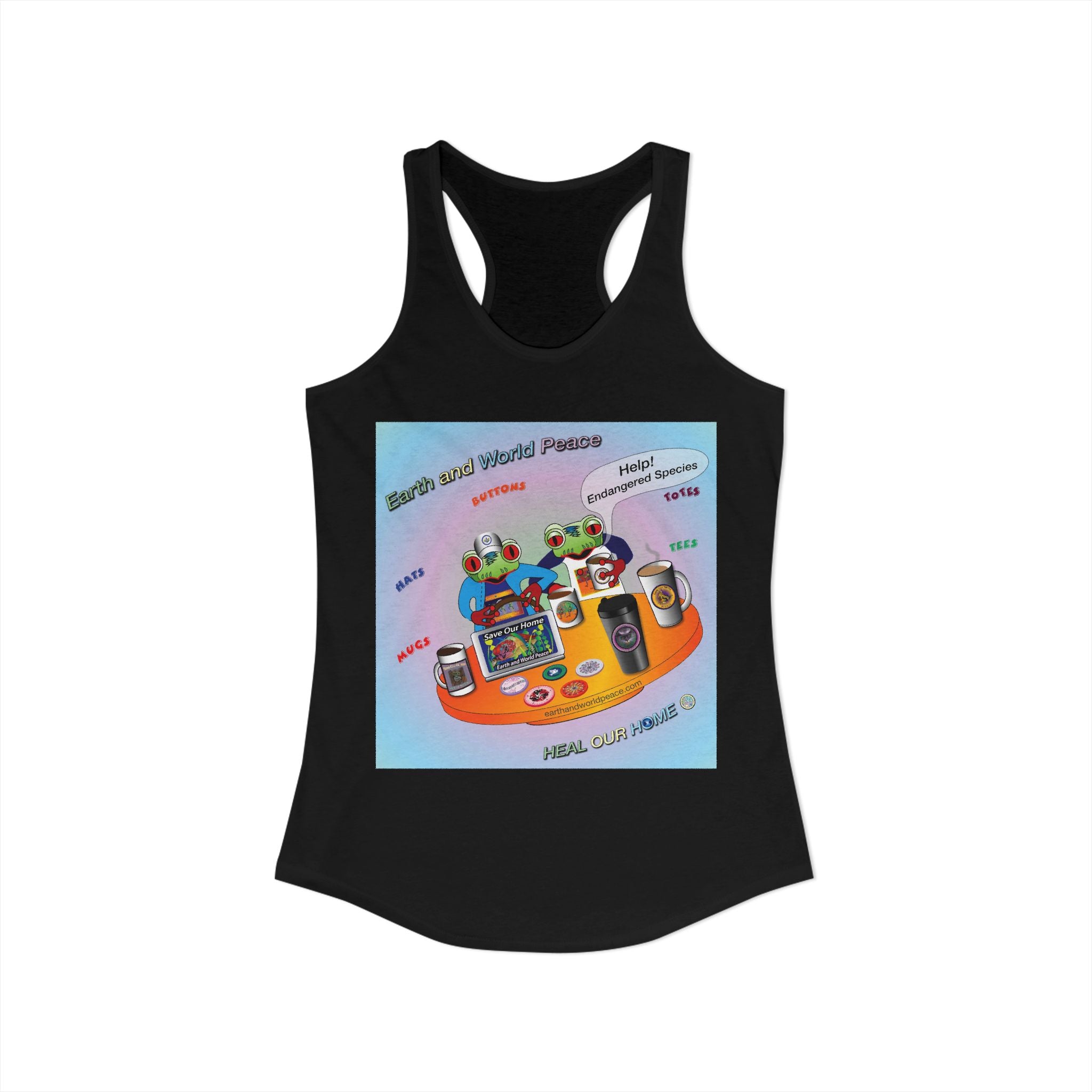 Frog Flying  Promo tank - Racerback Tank
