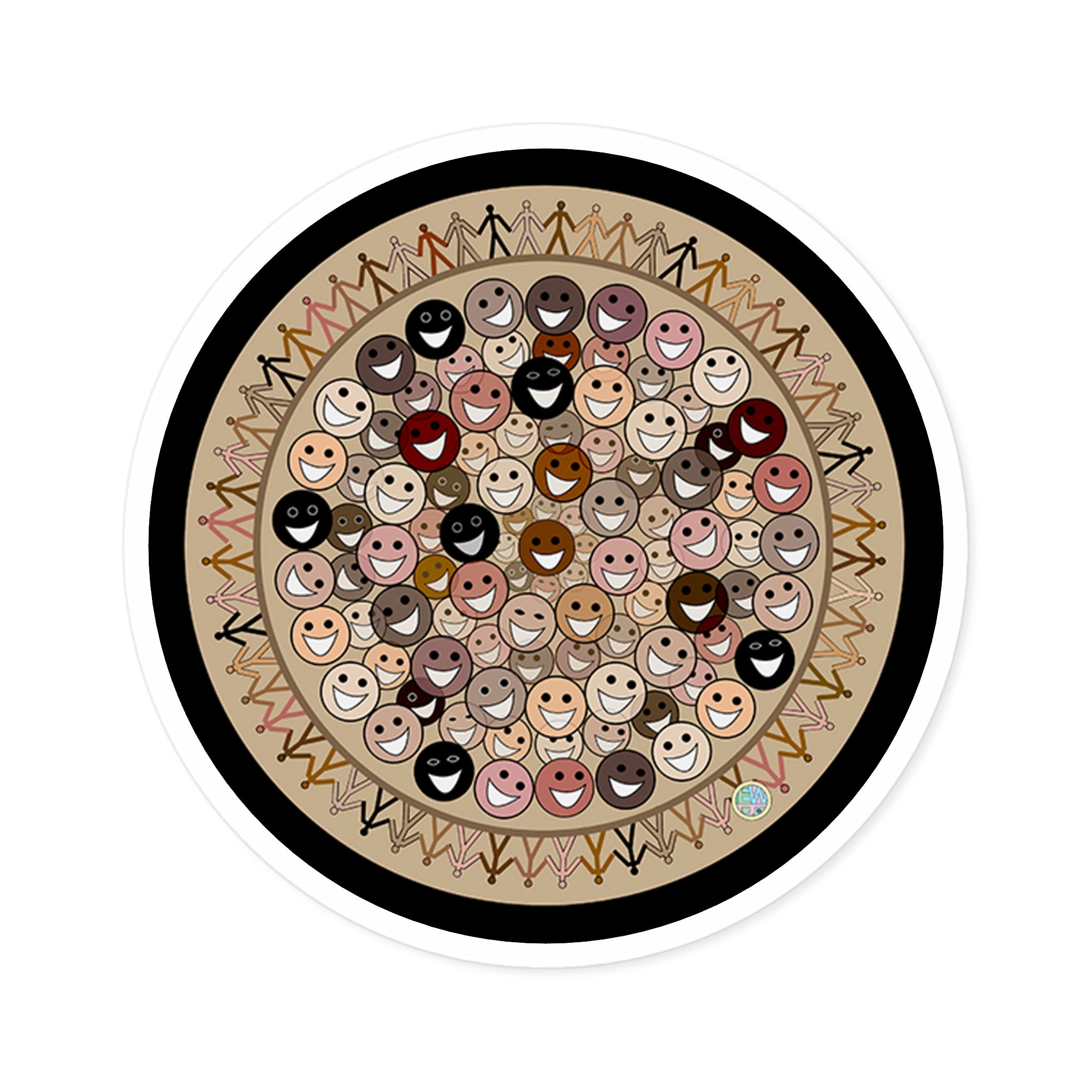 Celebrating Diversity Indoor Outdoor Round Sticker