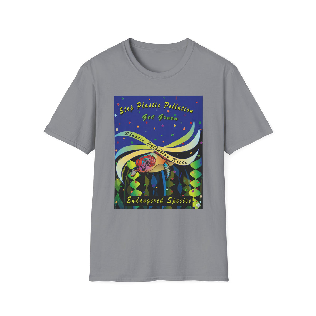 Plastic Pollution Sea Turtle Softstyle T-Shirt