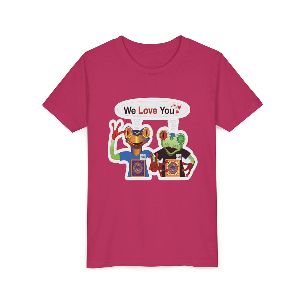 Mc Frogs say "We Love You" Kids Sticker Tee