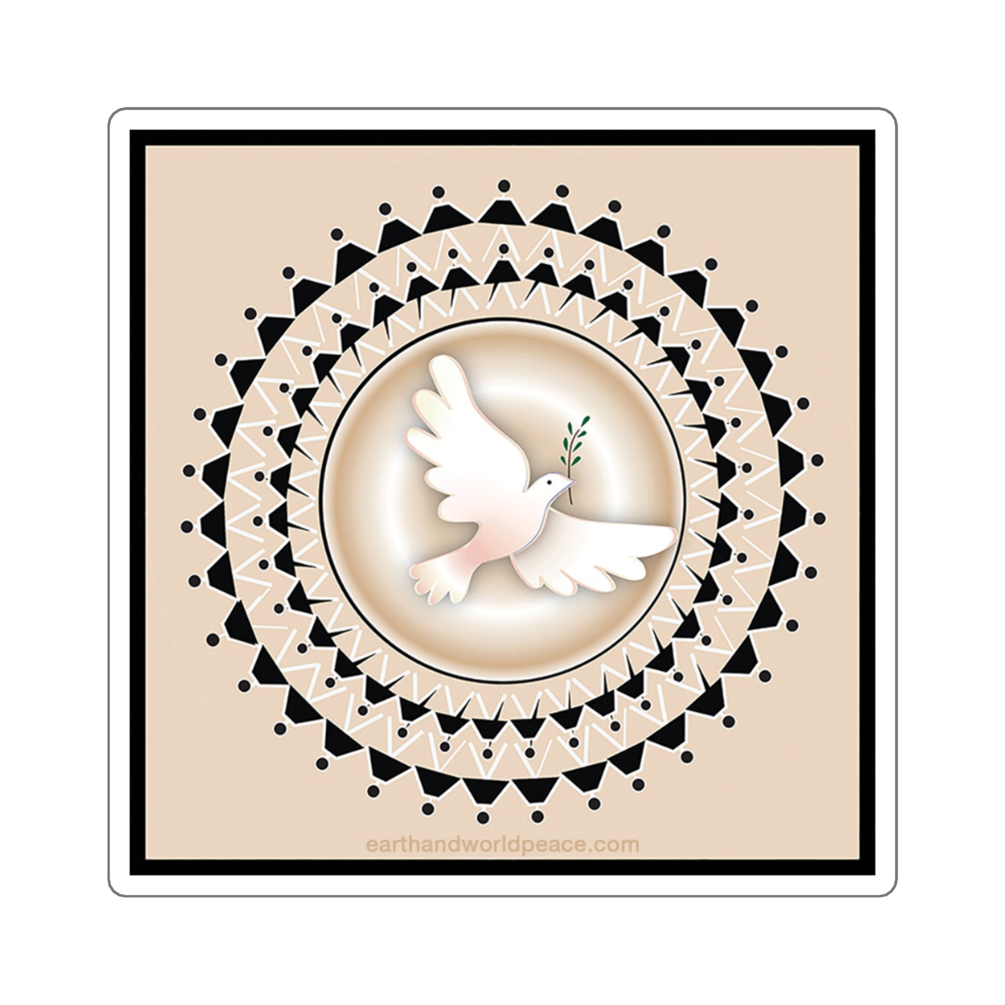 Peace Dove Creamy Sticker