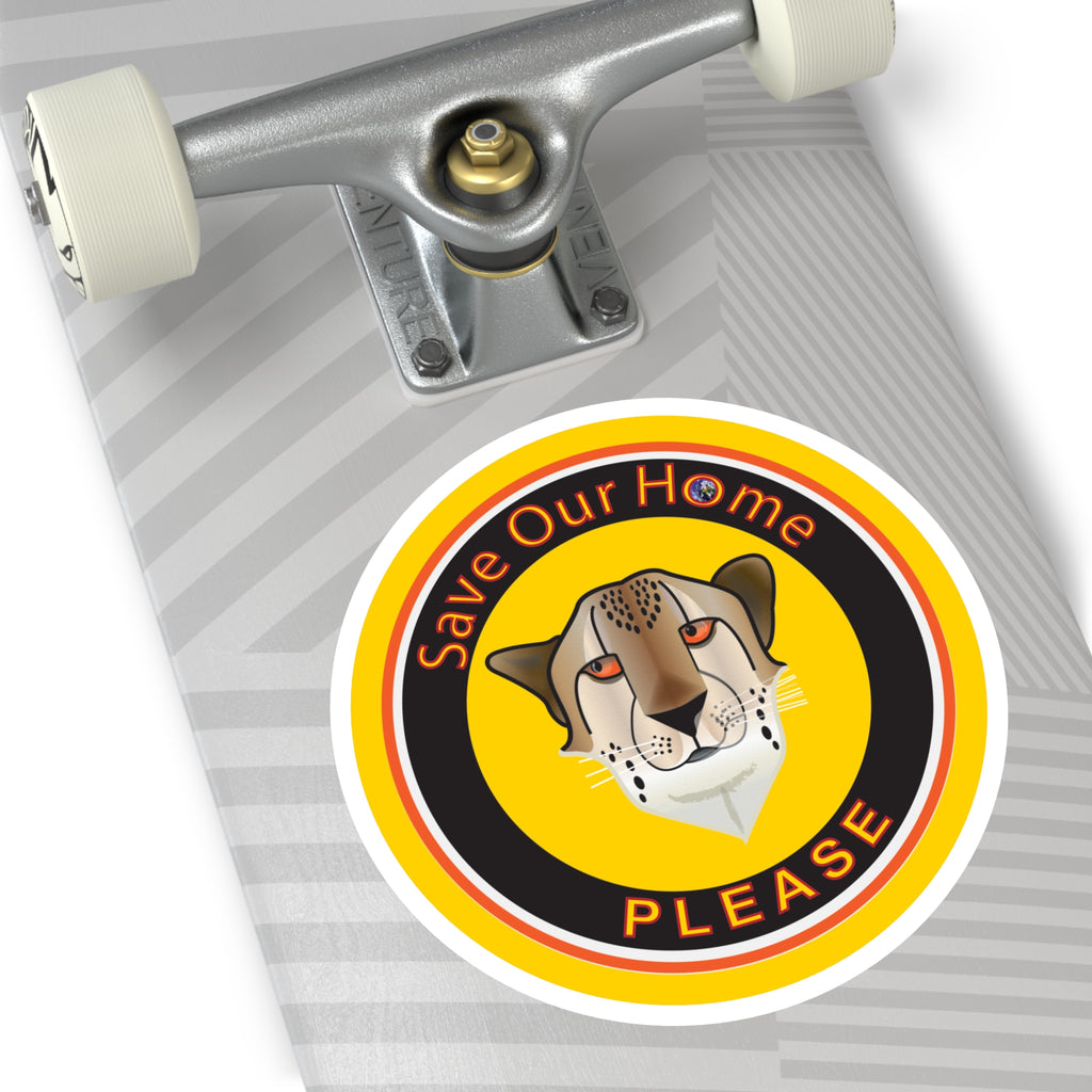 Cheetah: Save Our Home Round Sticker