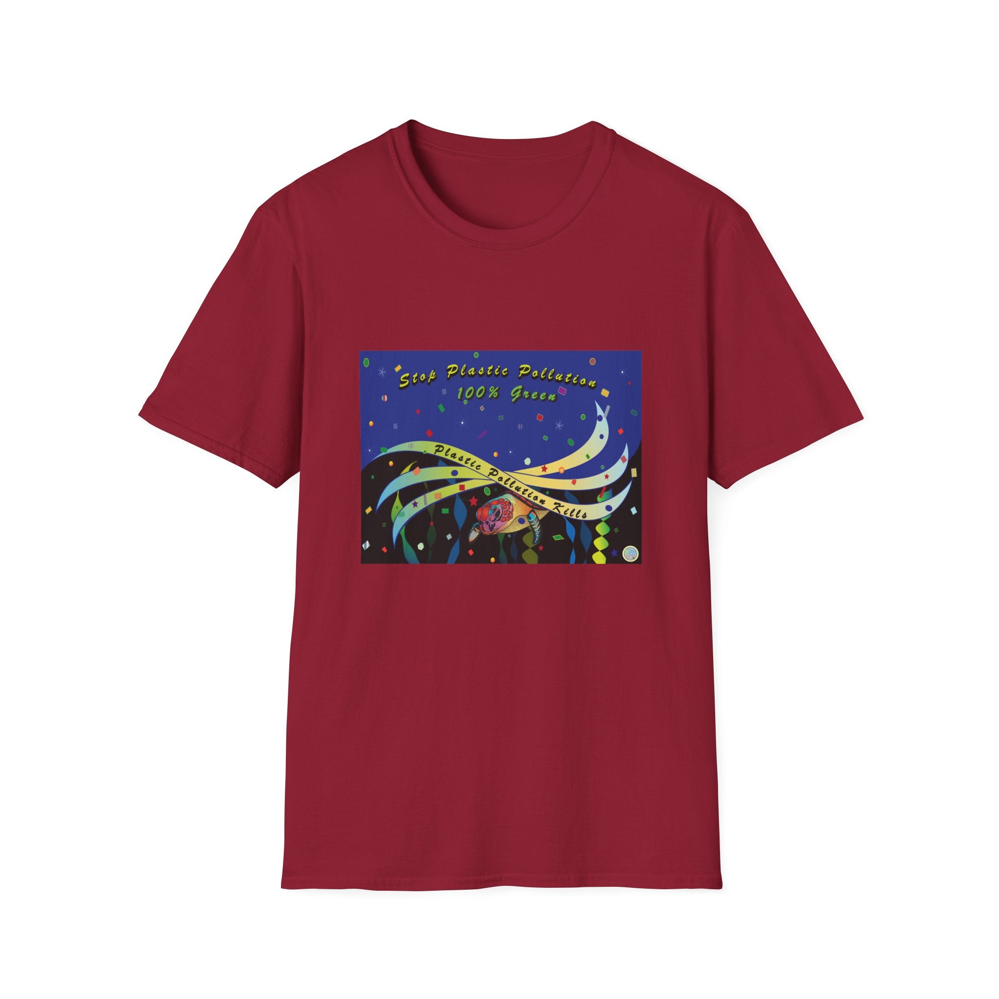 Stop Plastic Pollution Unisex Softstyle T-Shirt