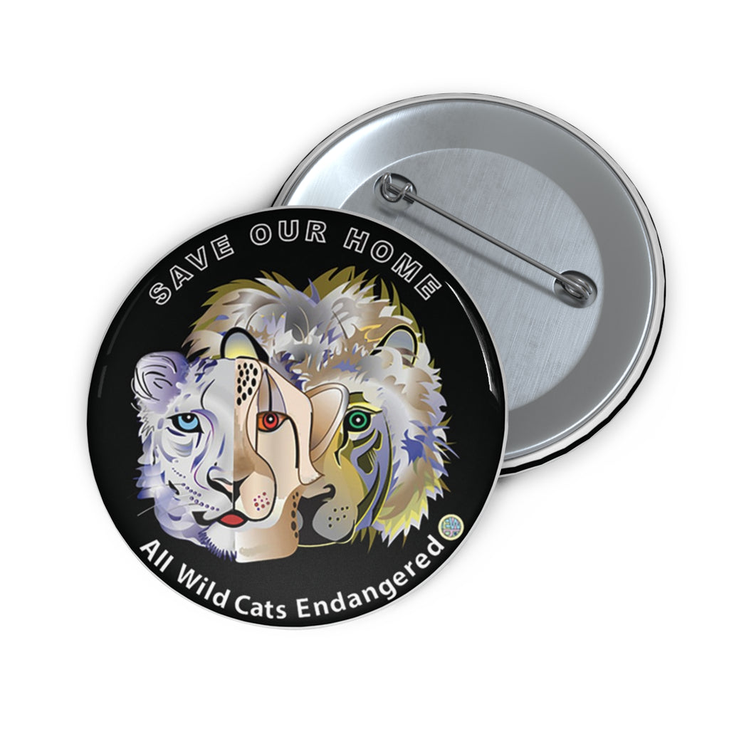 Big Cat Trio Endangered Button