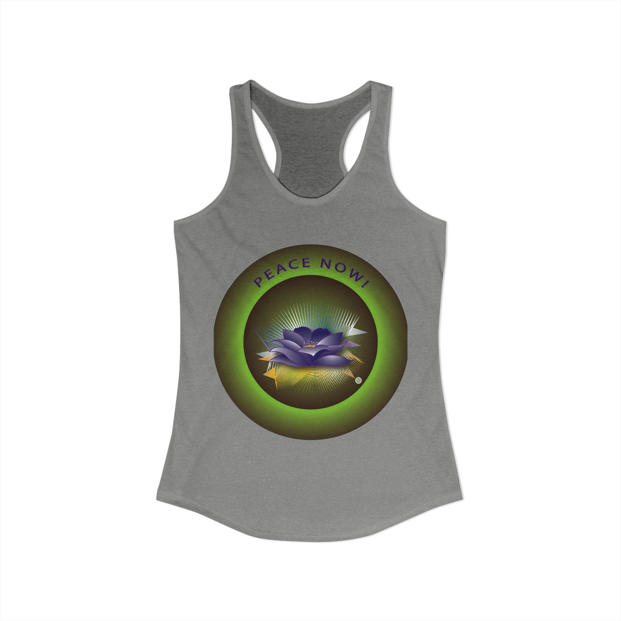 Lotus and Green Peace Racerback Tank