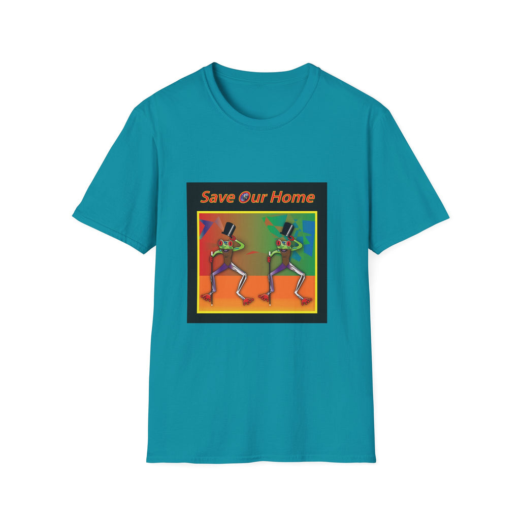 Dancing Frogs, Top Hats and Canes Unisex Softstyle T-Shirt
