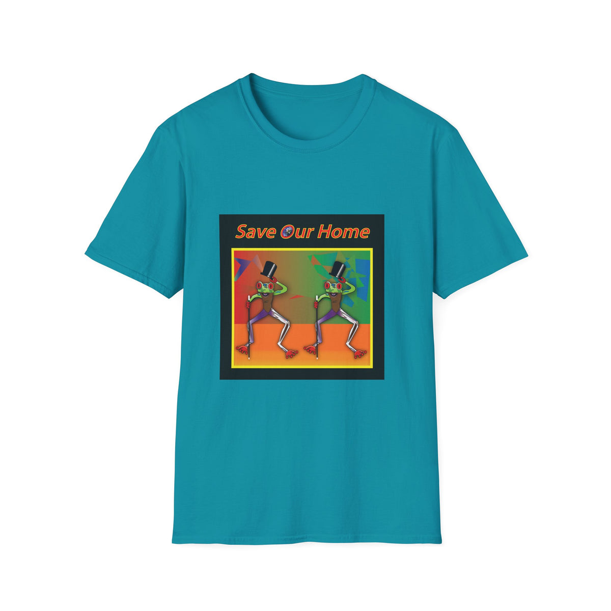 Dancing Frogs, Top Hats and Canes Unisex Softstyle T-Shirt