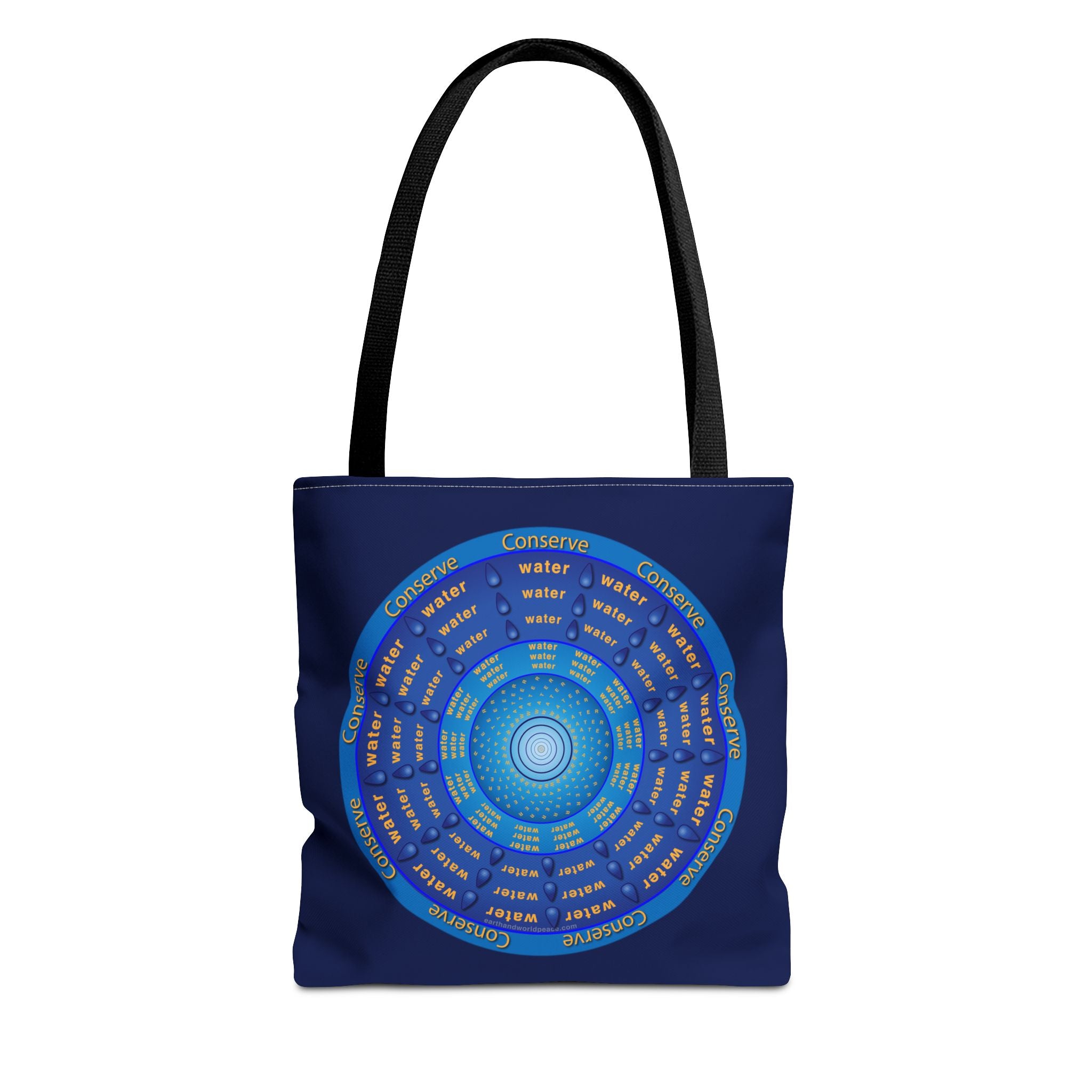 Conserve Water Blue & Gold Tote Bag