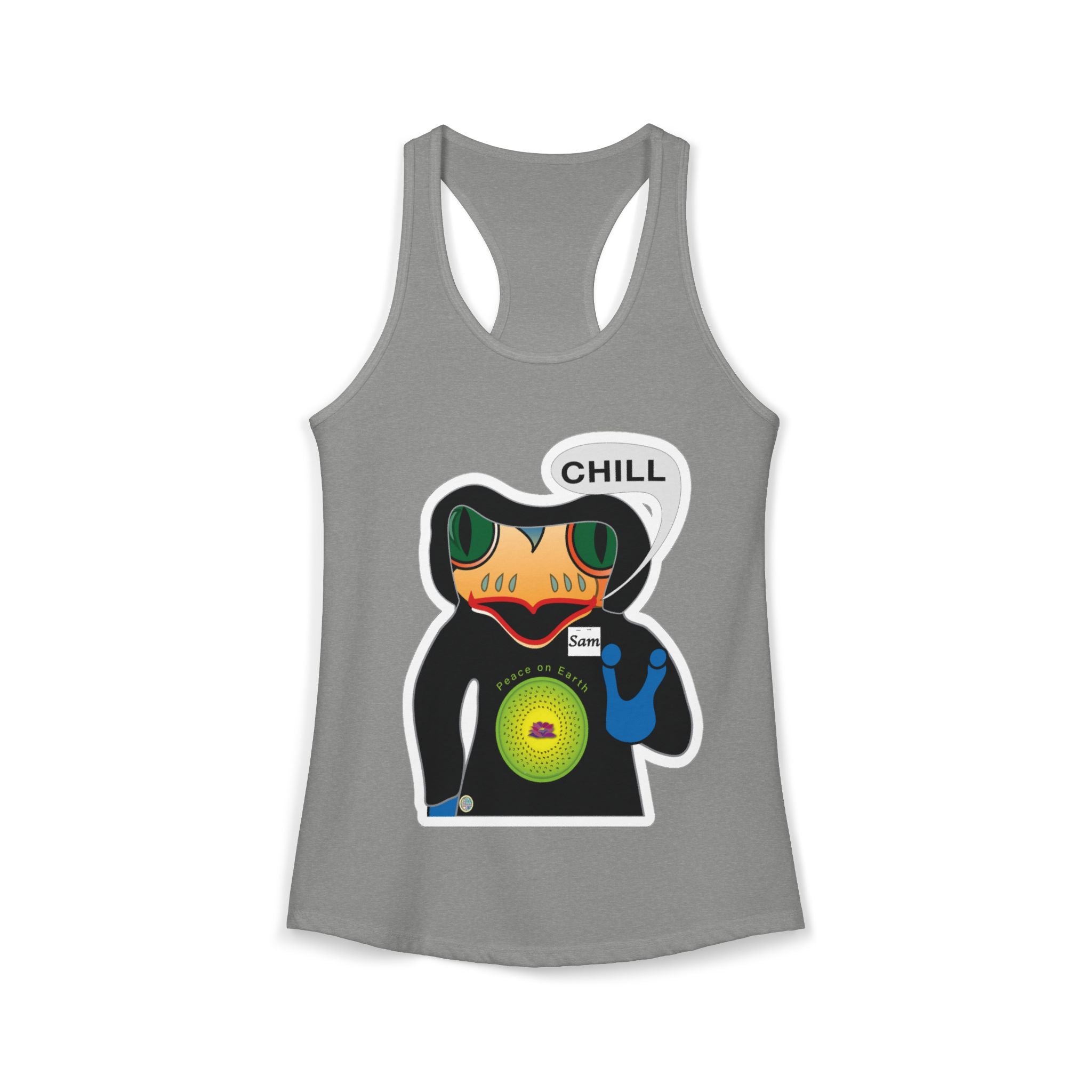 Frog Sticker Tank Tops Chill