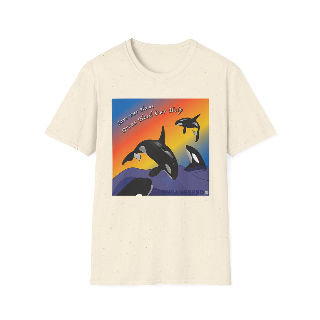 Orca at Play Unisex Softstyle T-Shirt