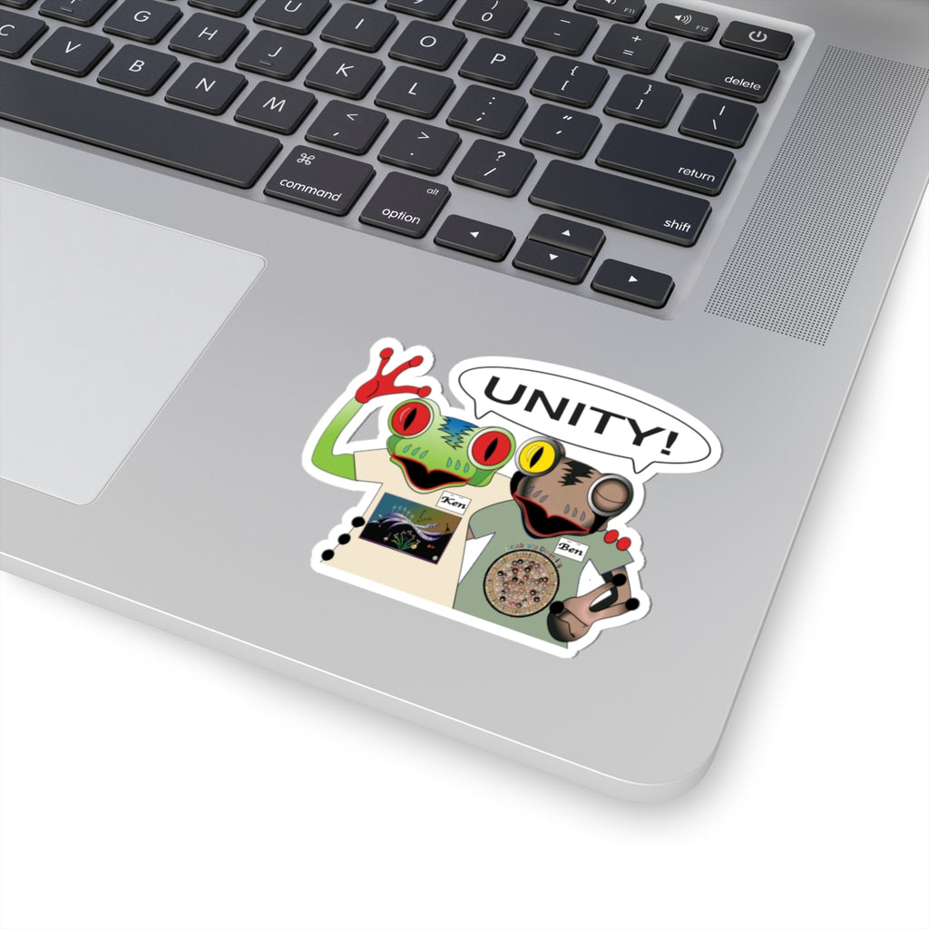 Frogs Ken & Ben Mascot Kiss-Cut Sticker Unity