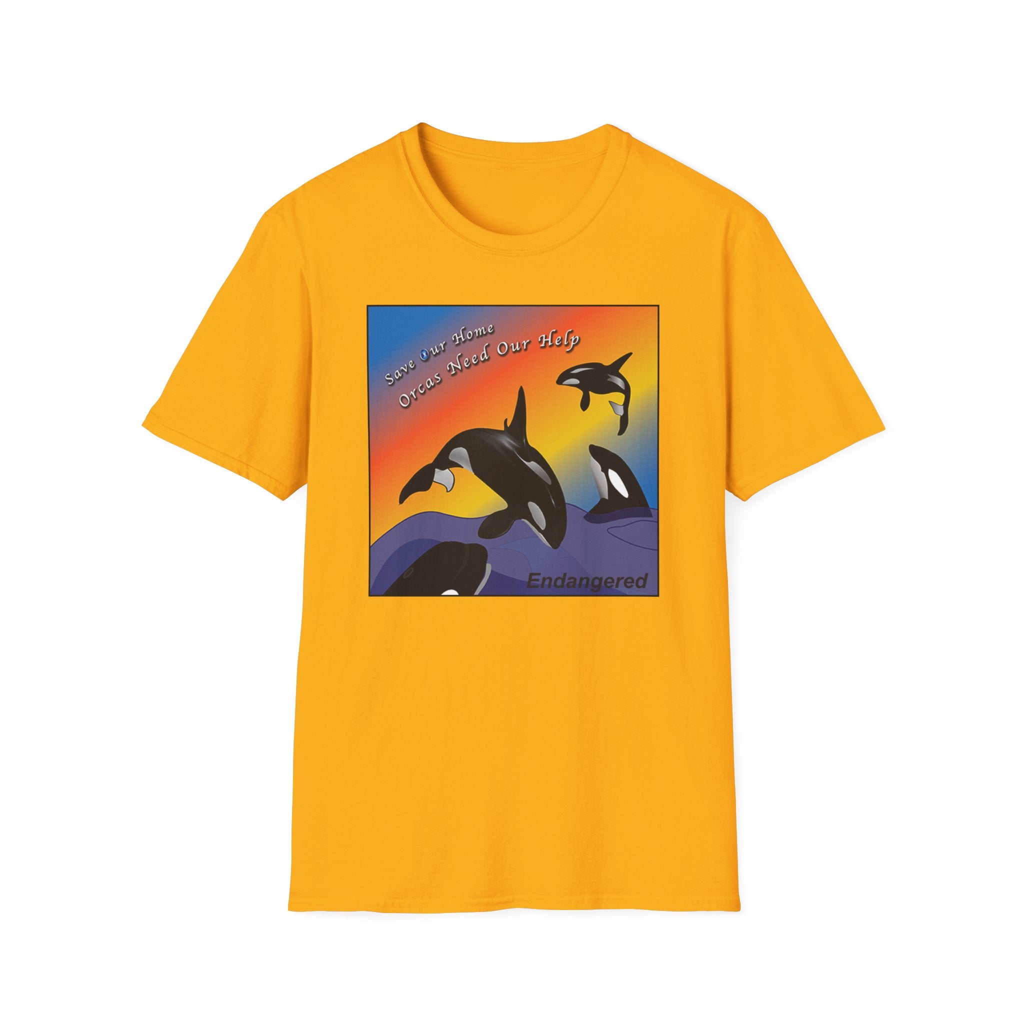 Orca at Play Unisex Softstyle T-Shirt