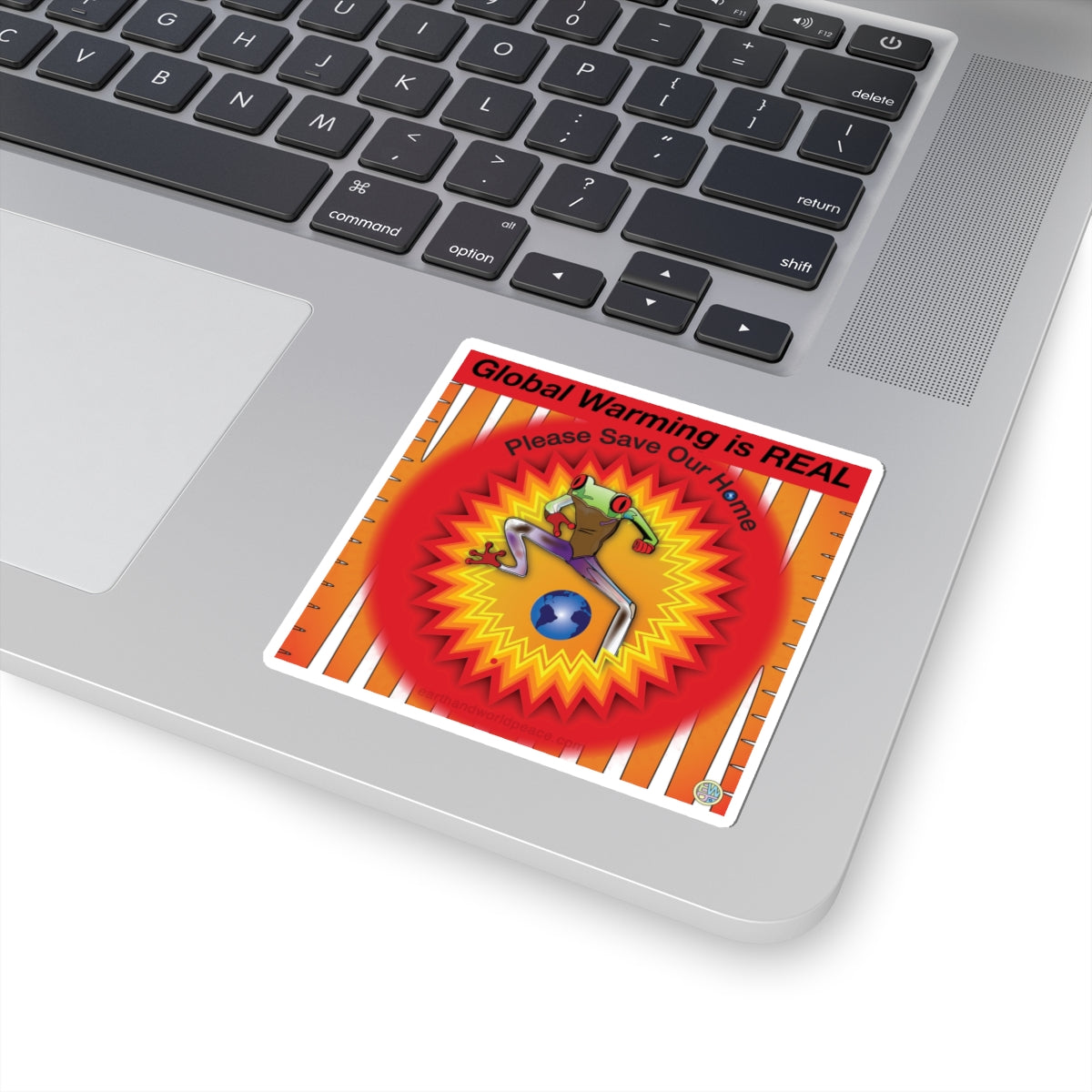 Frog Sticker Global Warming is Real