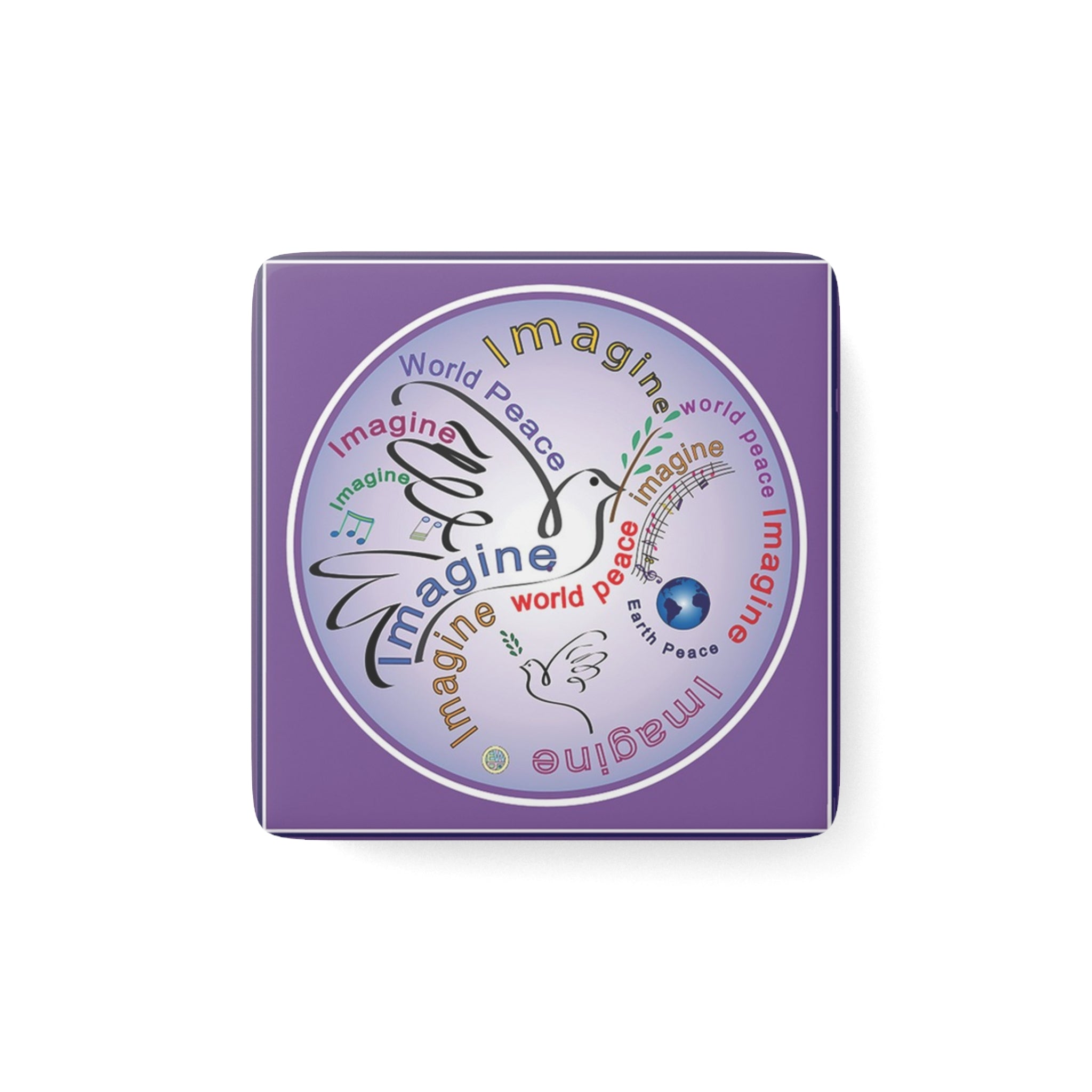 Imagining World Peace - 2" Porcelain Magnet